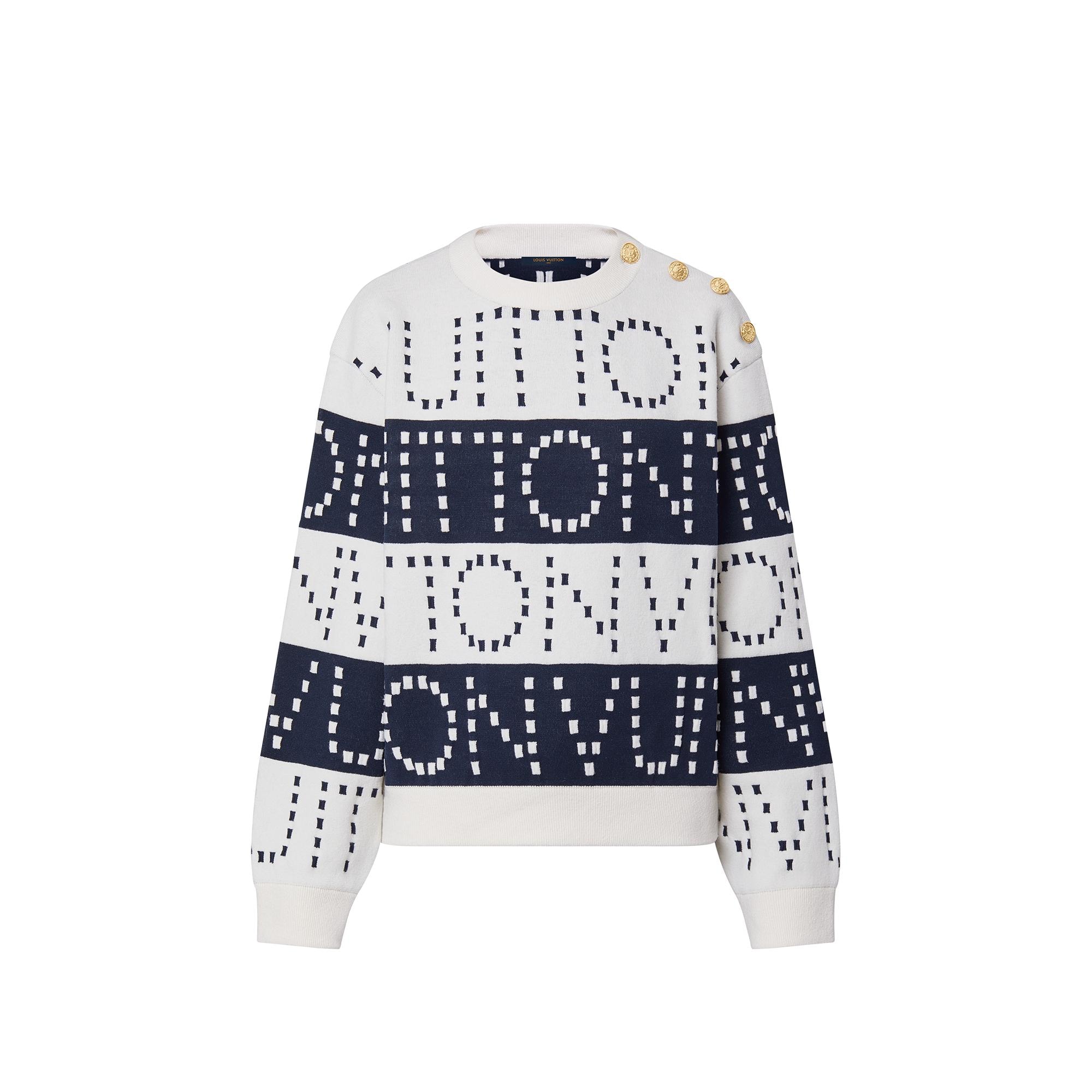 blue louis vuitton jumper