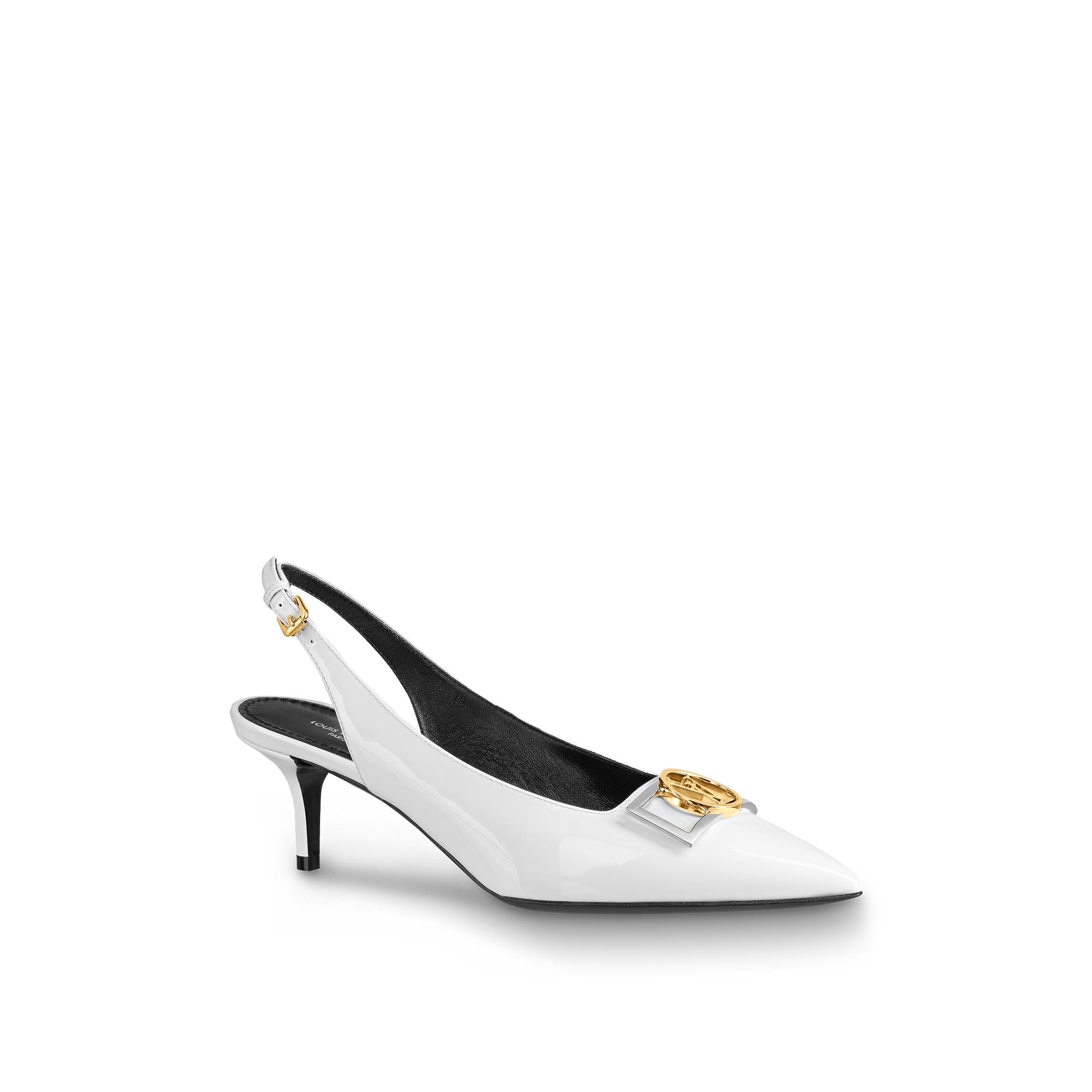 black and white slingback pumps