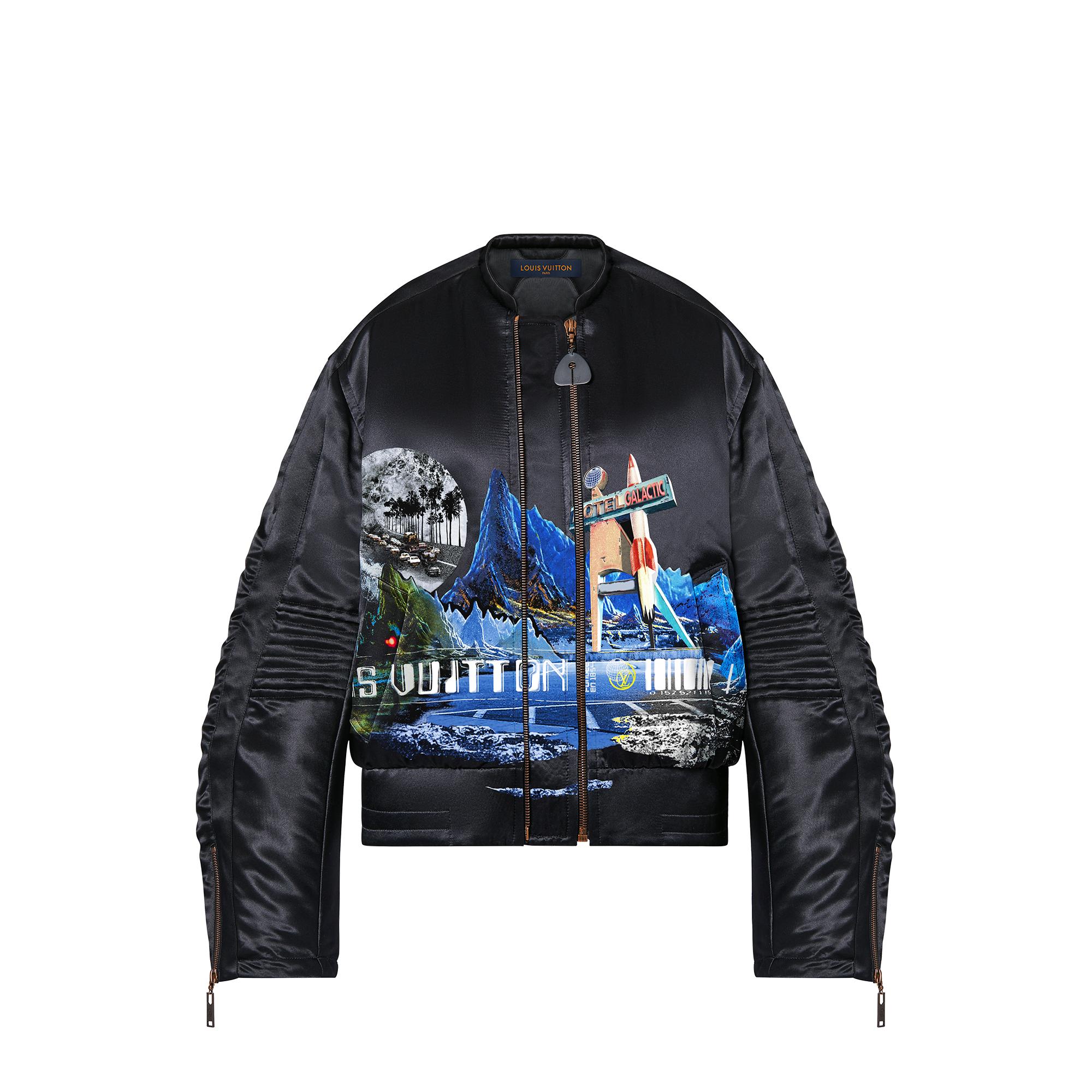 Cosmic Motel Print Biker Bomber - Ready 
