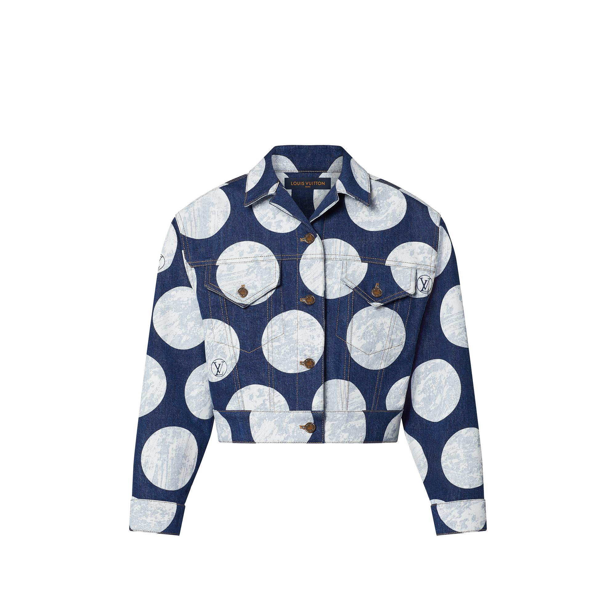 Polka Dot Moon Denim Jacket - Ready to 