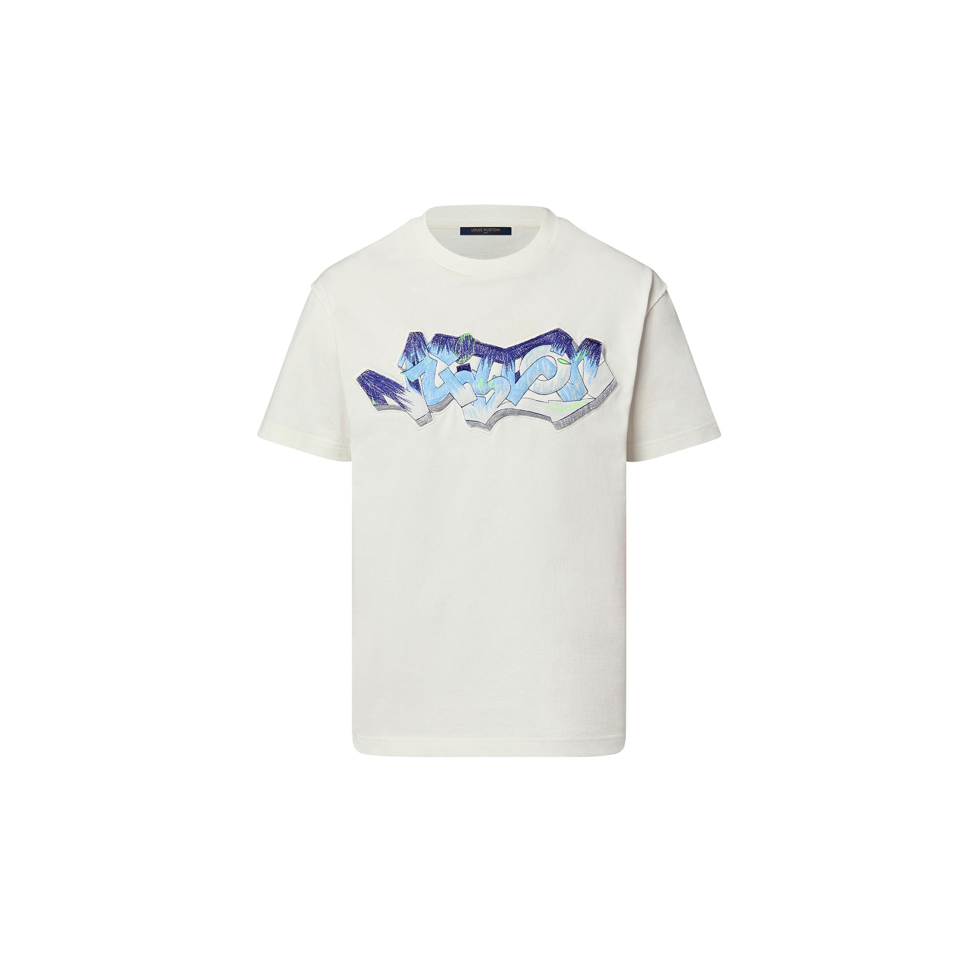 3D LV Graffiti Embroidered T-Shirt 