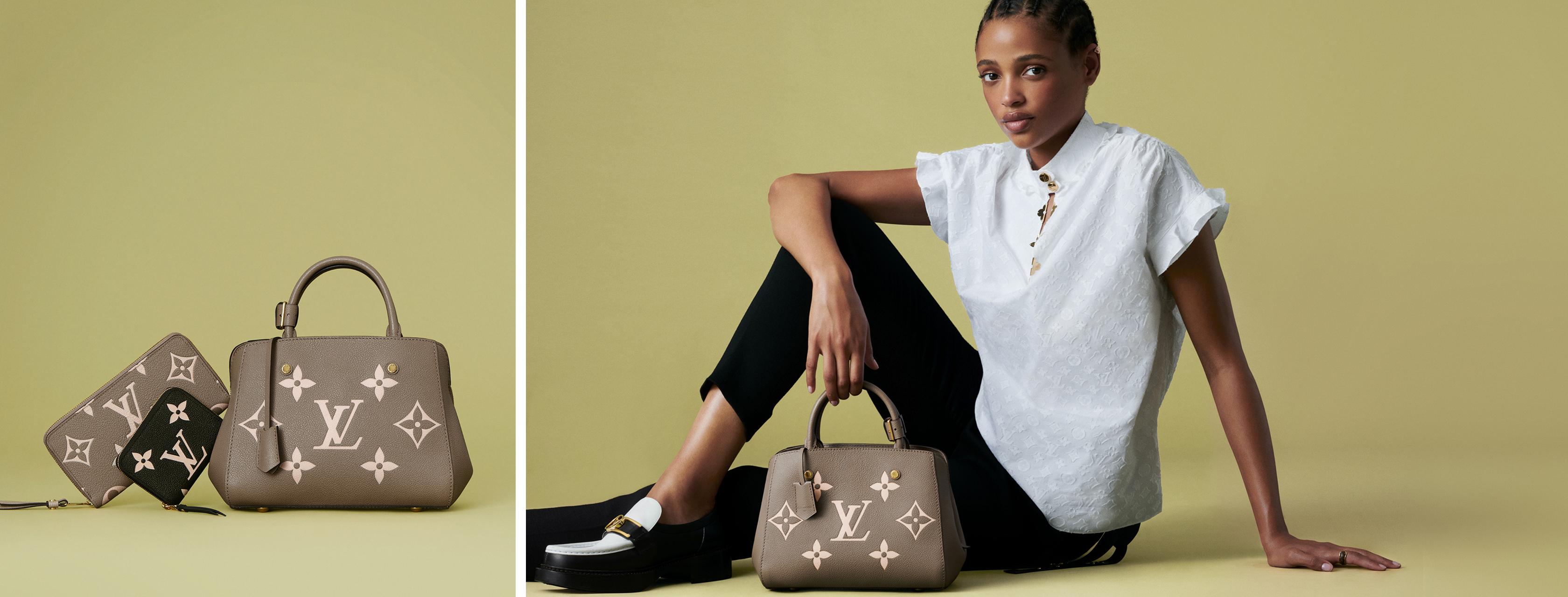 Montaigne Bag in Bicolour Monogram Empreinte | LOUIS VUITTON
