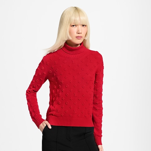 3D Monogram Turtleneck Pullover in Women's Ready-to-Wear Tops and Shirts collections by Louis Vuitton (Product zoom)