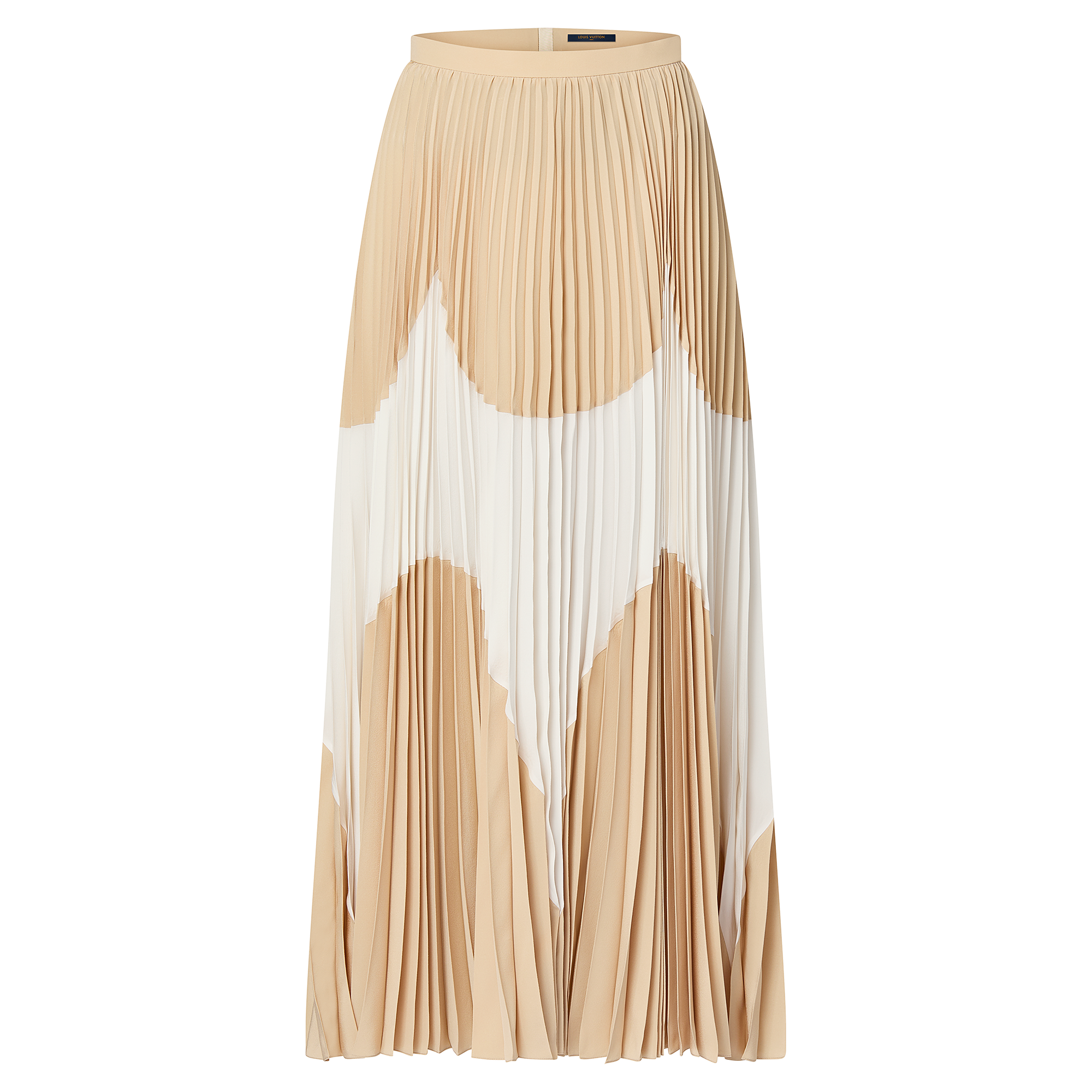 Abstract Insert Pleated Skirt    in Women