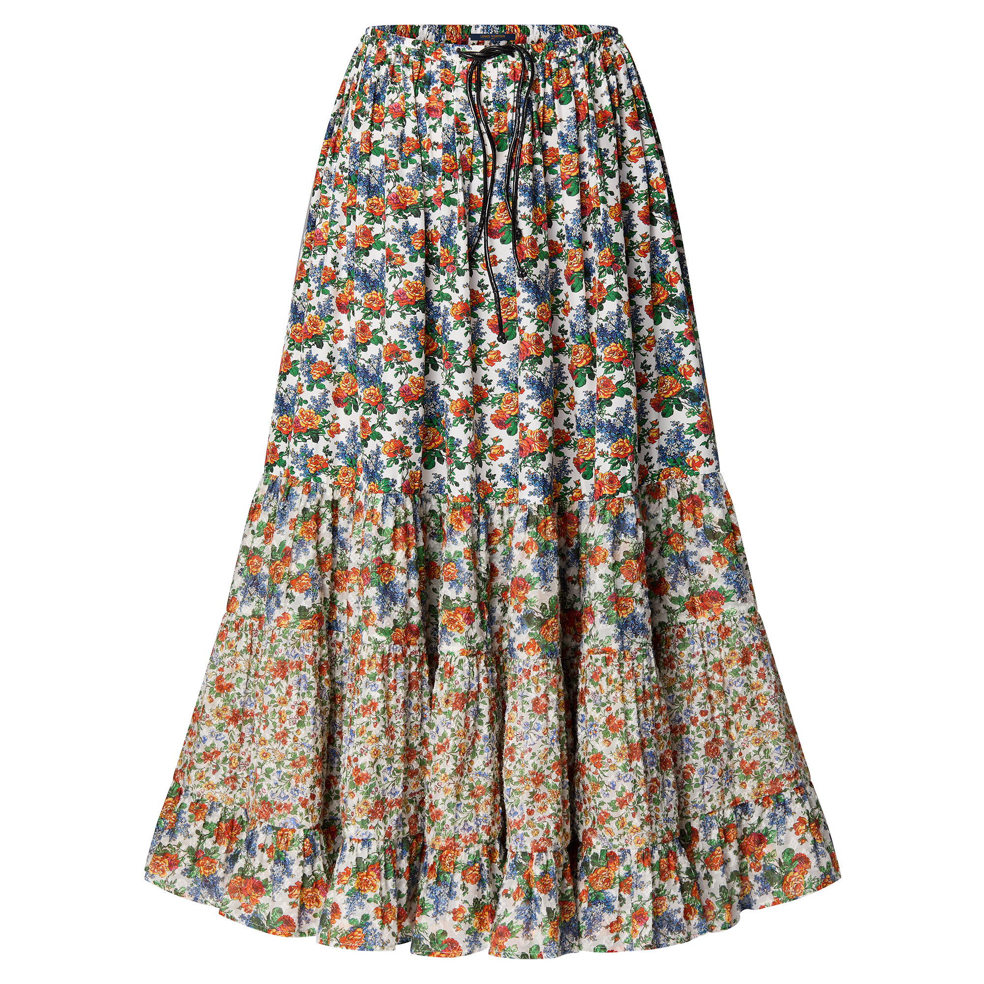 Abstract Insert Pleated Skirt    in Women
