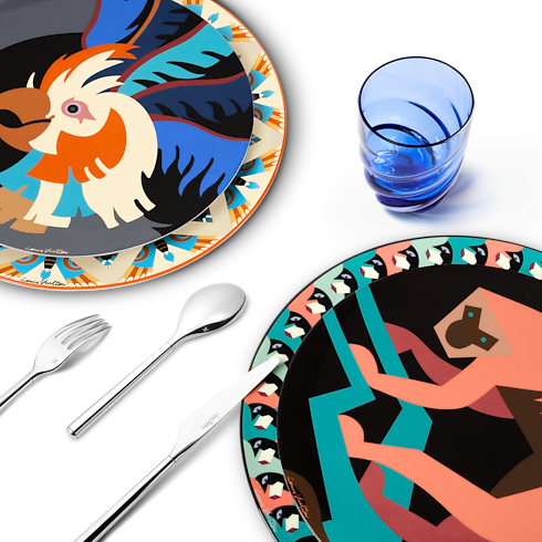 Animali Fantastici Monkey Dinner Plate in Trunks, Travel and Home's Home and Art of Dining Art of Dining collections by Louis Vuitton (Product zoom)