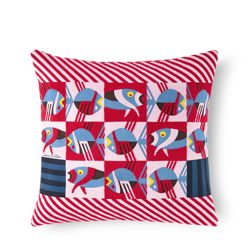 Animali Fantastici Striped Fish Cushion in Trunks, Travel and Home's Home and Art of Dining Home Textile collections by Louis Vuitton (Product zoom)