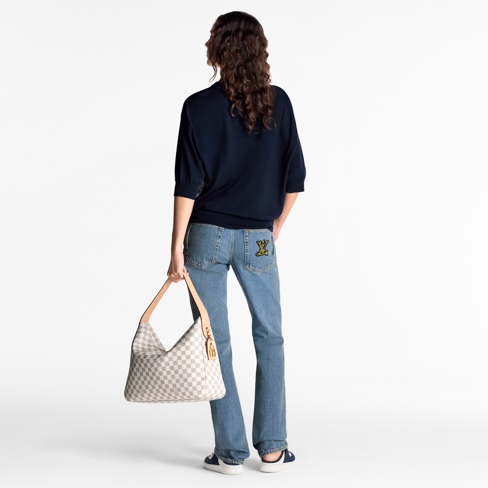 Aquarelle Monogram Insert Pullover   in Women