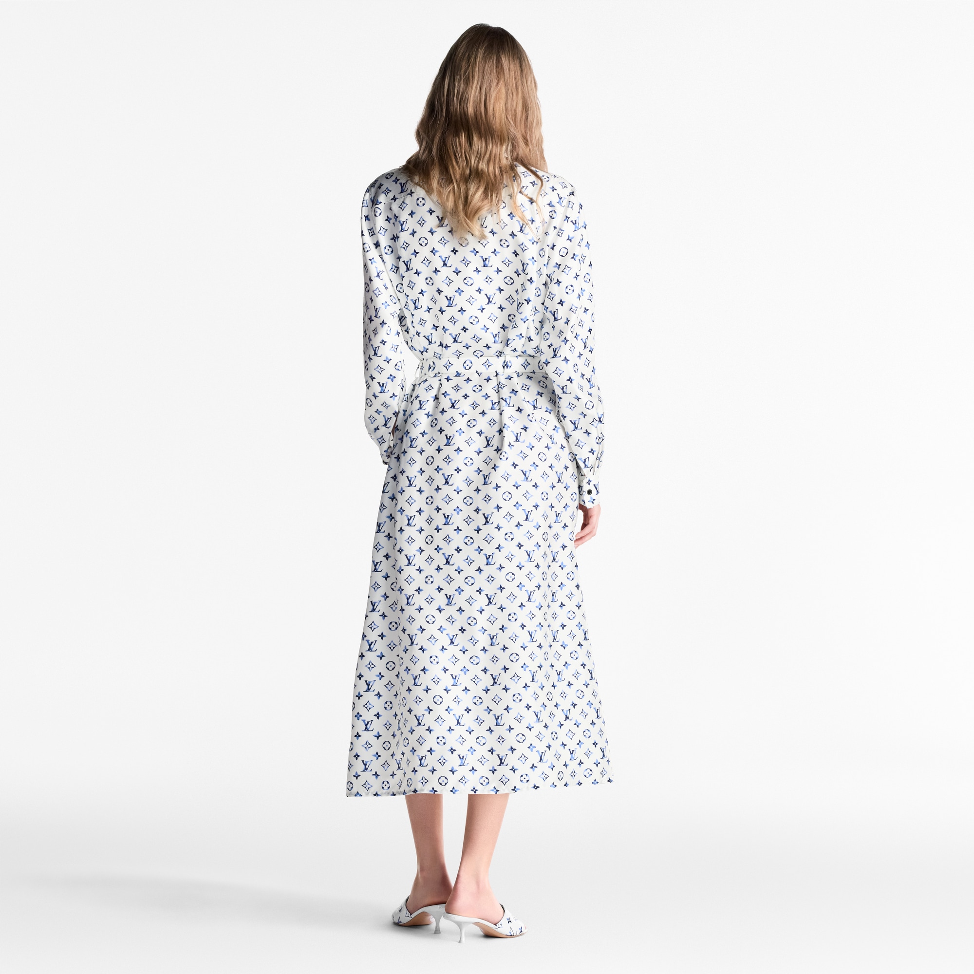 Aquarelle Monogram Shirt Dress  in Women