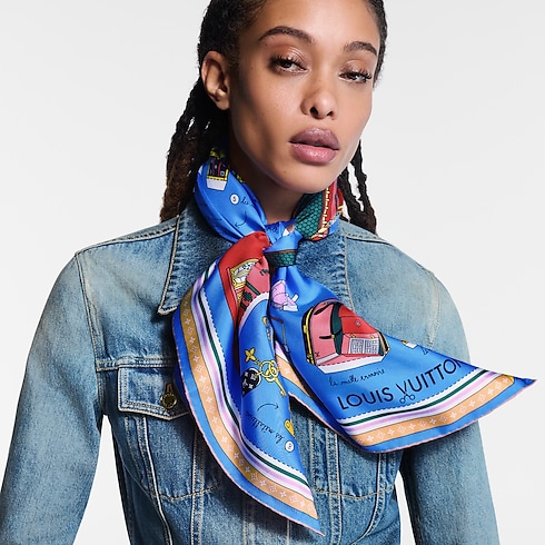 Asnieres Paper House Square 90 . in Women's Accessories Silk Squares and Bandeaus collections by Louis Vuitton (Product zoom)