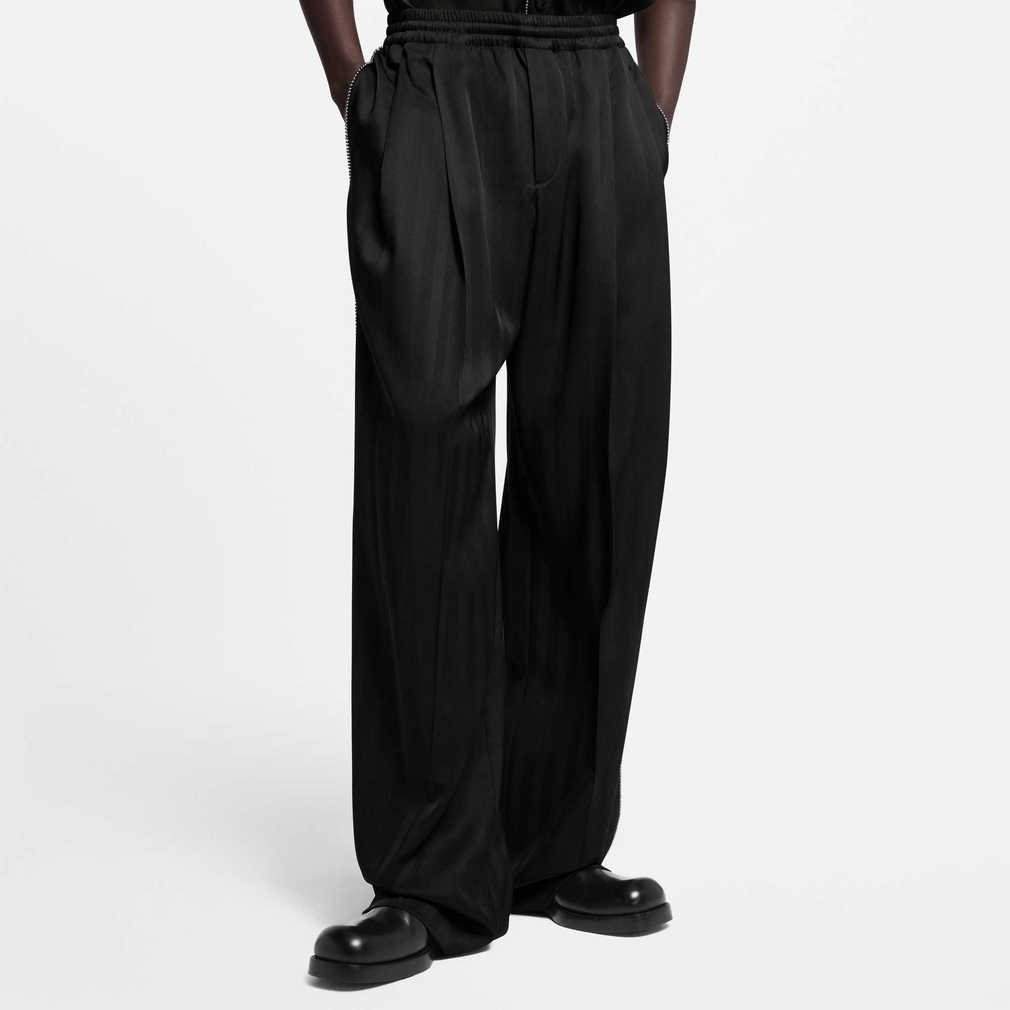 Bead-Embellished Silk Pajama Pants  in Men