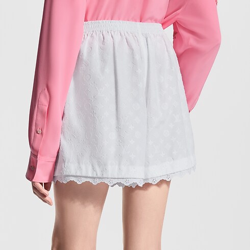 Broderie Trim Shorts in Women's Ready-to-Wear Skirts and Shorts collections by Louis Vuitton (Product zoom)