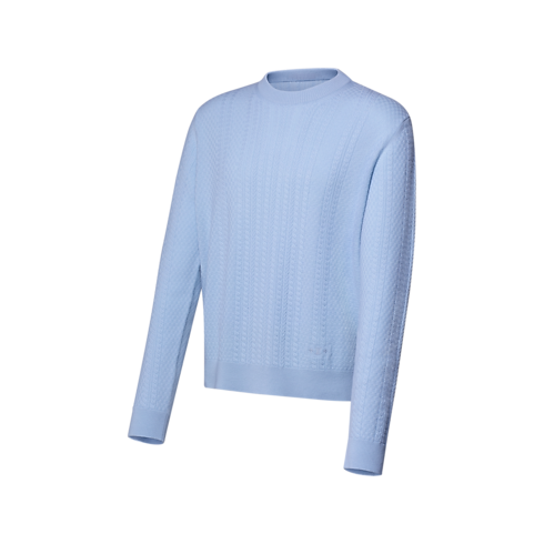 Cable Knit Wool-Cashmere Crewneck in Men's New In Men } collections by Louis Vuitton (Product zoom)