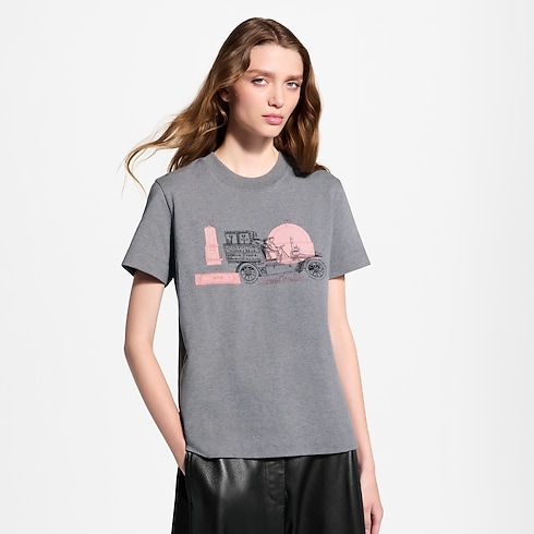 Car Print T-Shirt in Women's Ready-to-Wear T-shirts and Sweatshirts collections by Louis Vuitton (Product zoom)