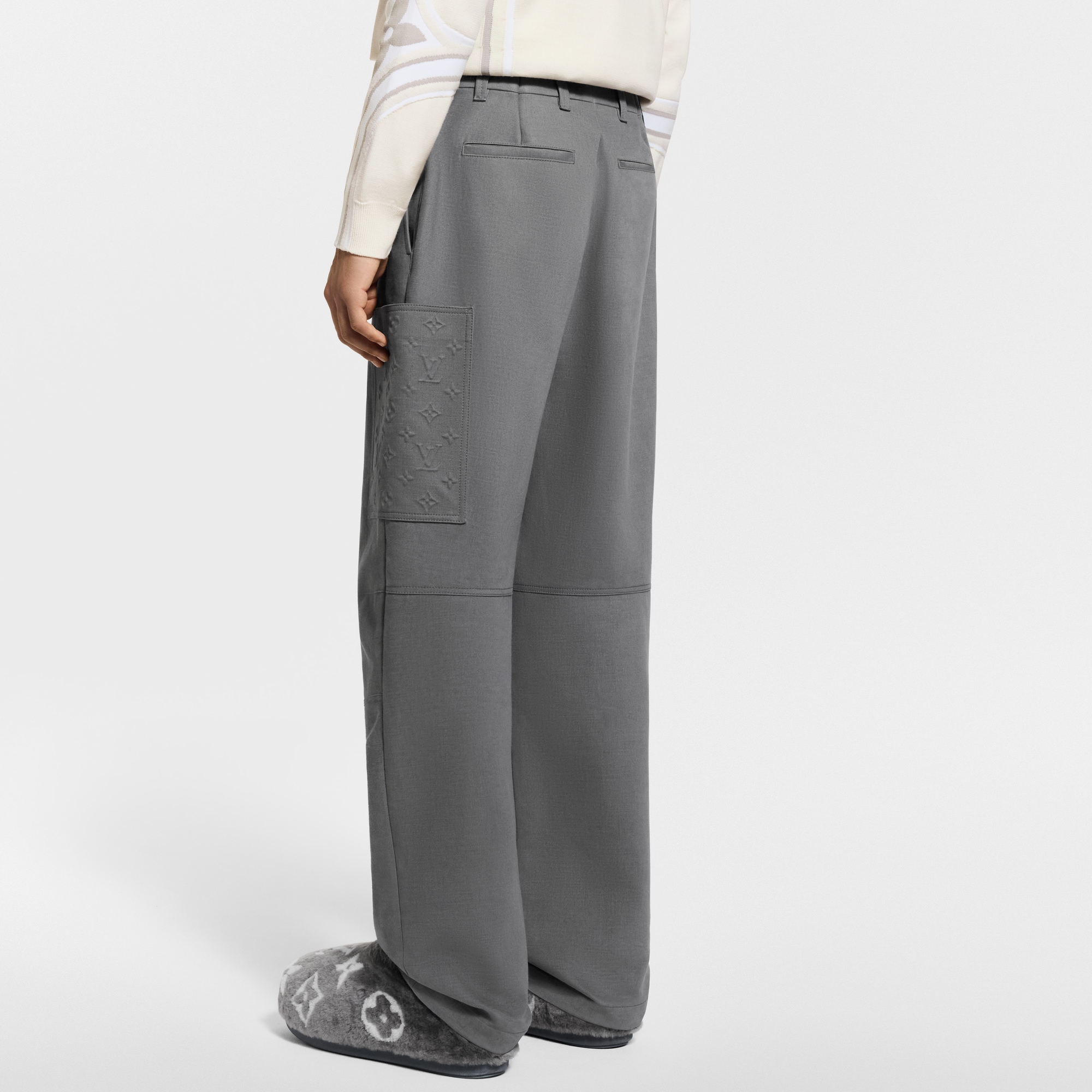 Cashmere Mix Cargo Pants  in Men