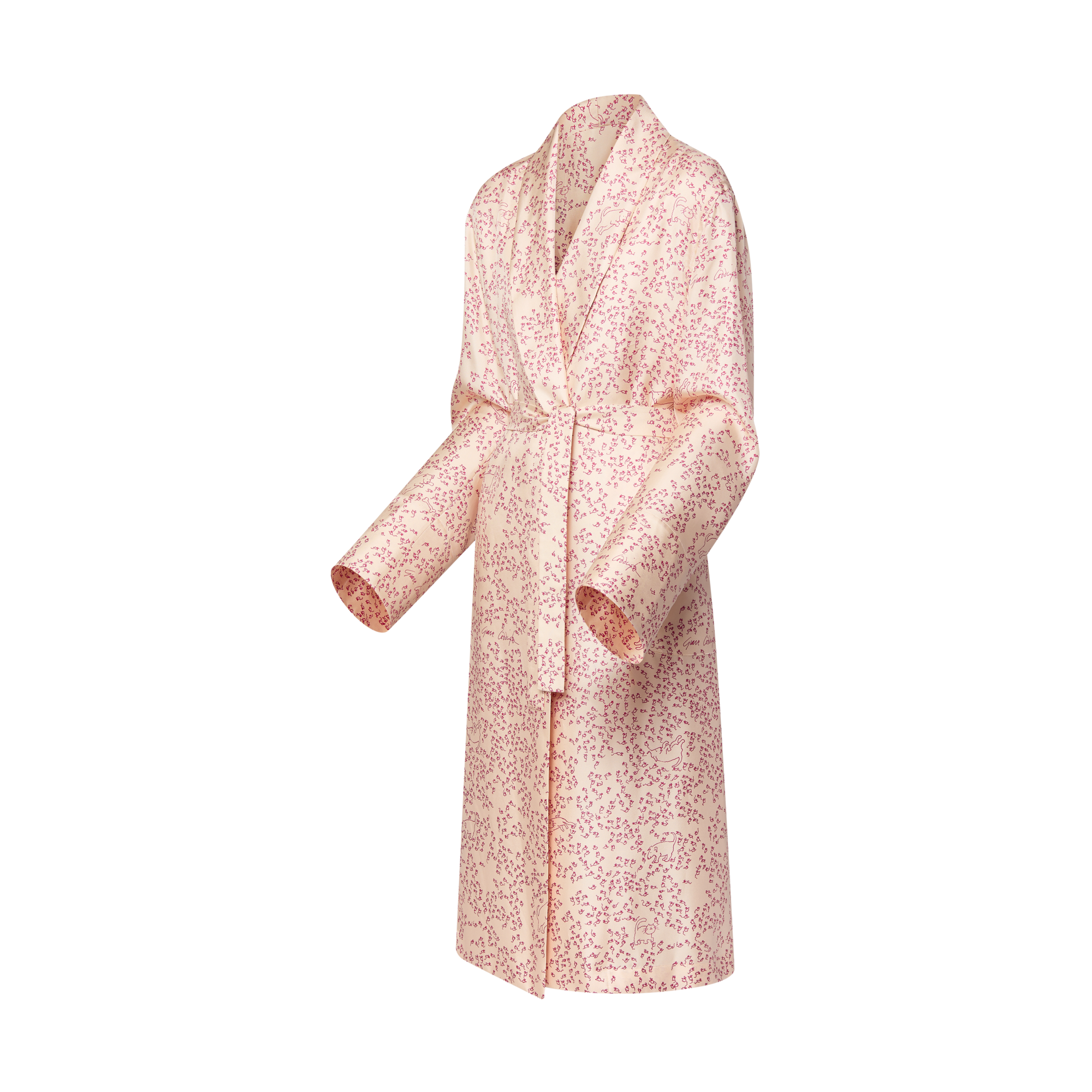 Cat-and-Mouse Print Robe  in Women