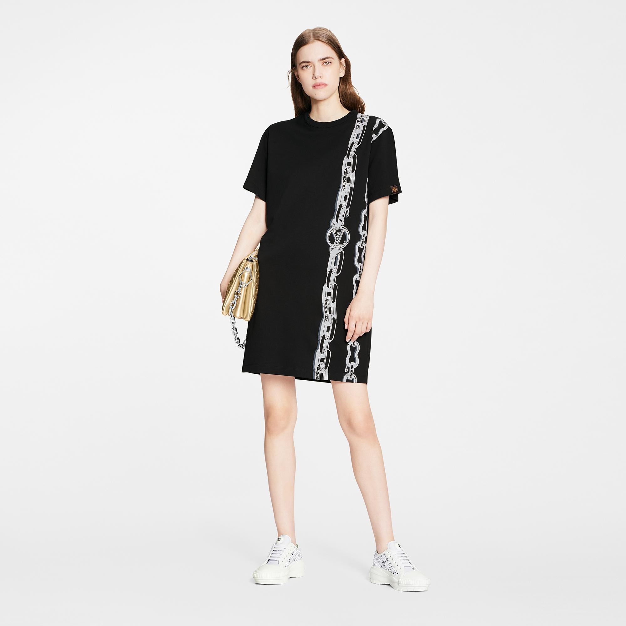 Chain Print T-Shirt Dress - Ready to 