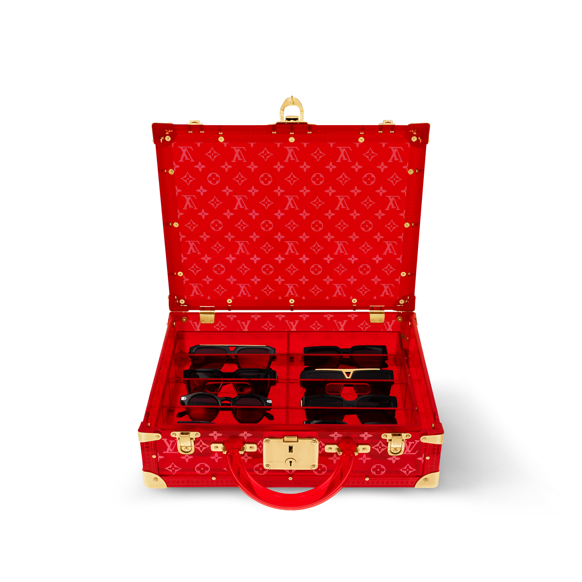 Cotteville Lunettes Seethrough Red Autres High End in Trunks, Travel and Home