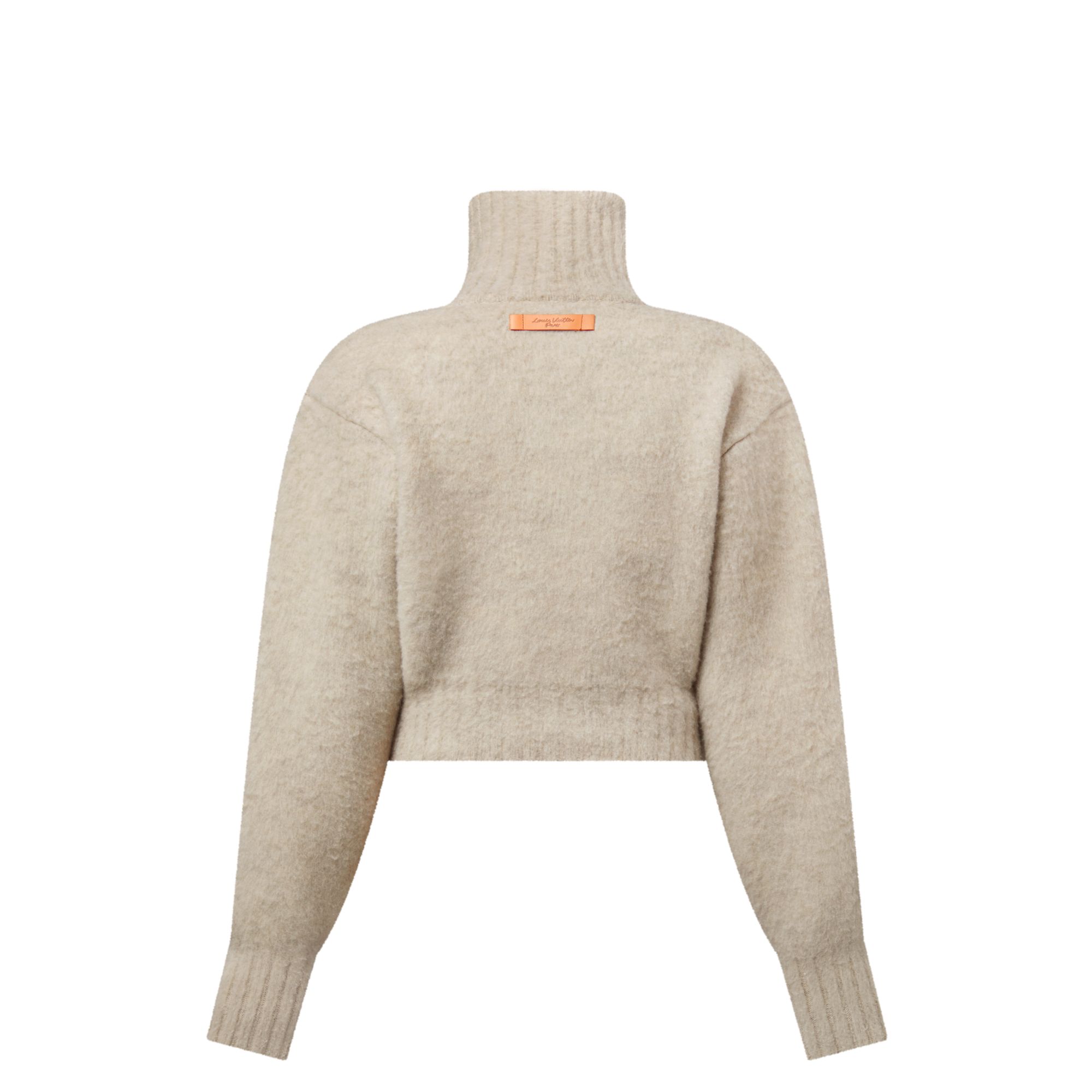 Cropped Brushed Knit Pullover  in Women