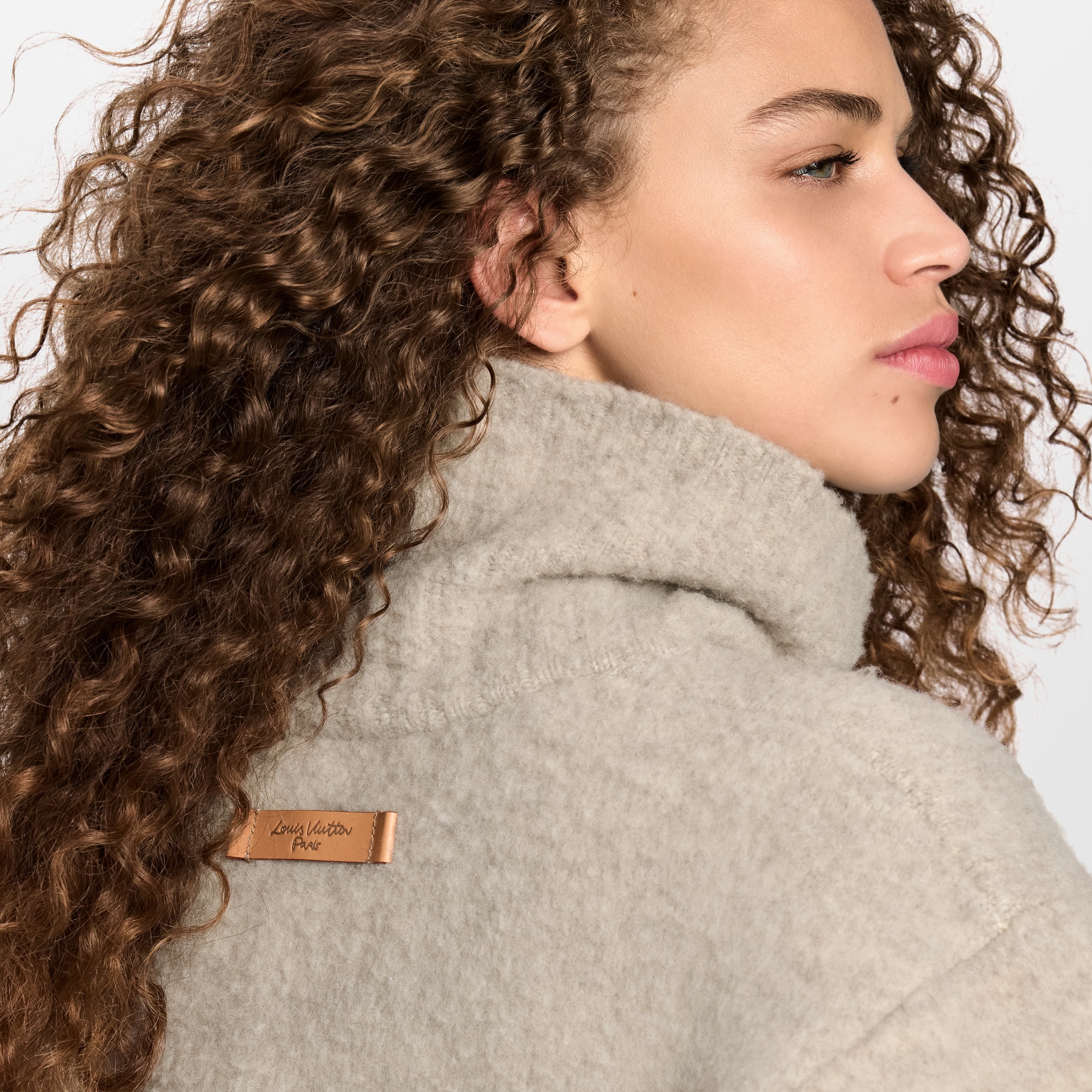 Cropped Brushed Knit Pullover  in Women