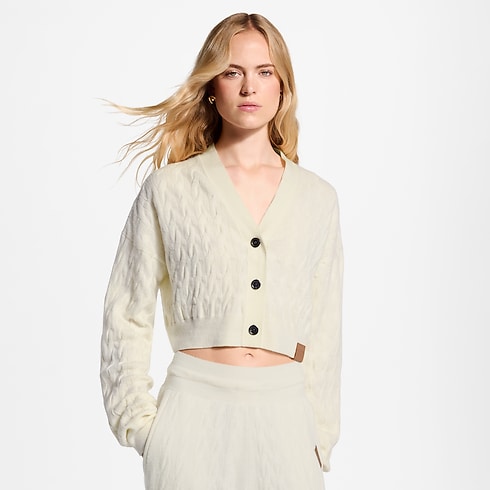 Cropped Cable Knit Cardigan in Women's Ready-to-Wear Knitwear collections by Louis Vuitton (Product zoom)