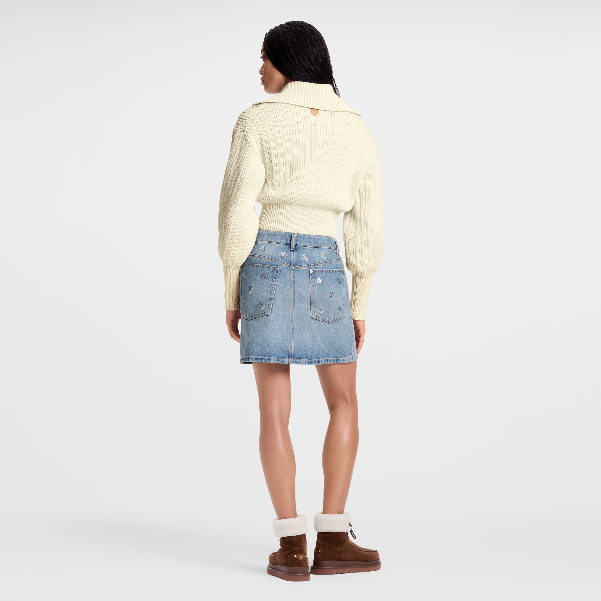 Cropped Rib-Knit Jacket
  in Women
