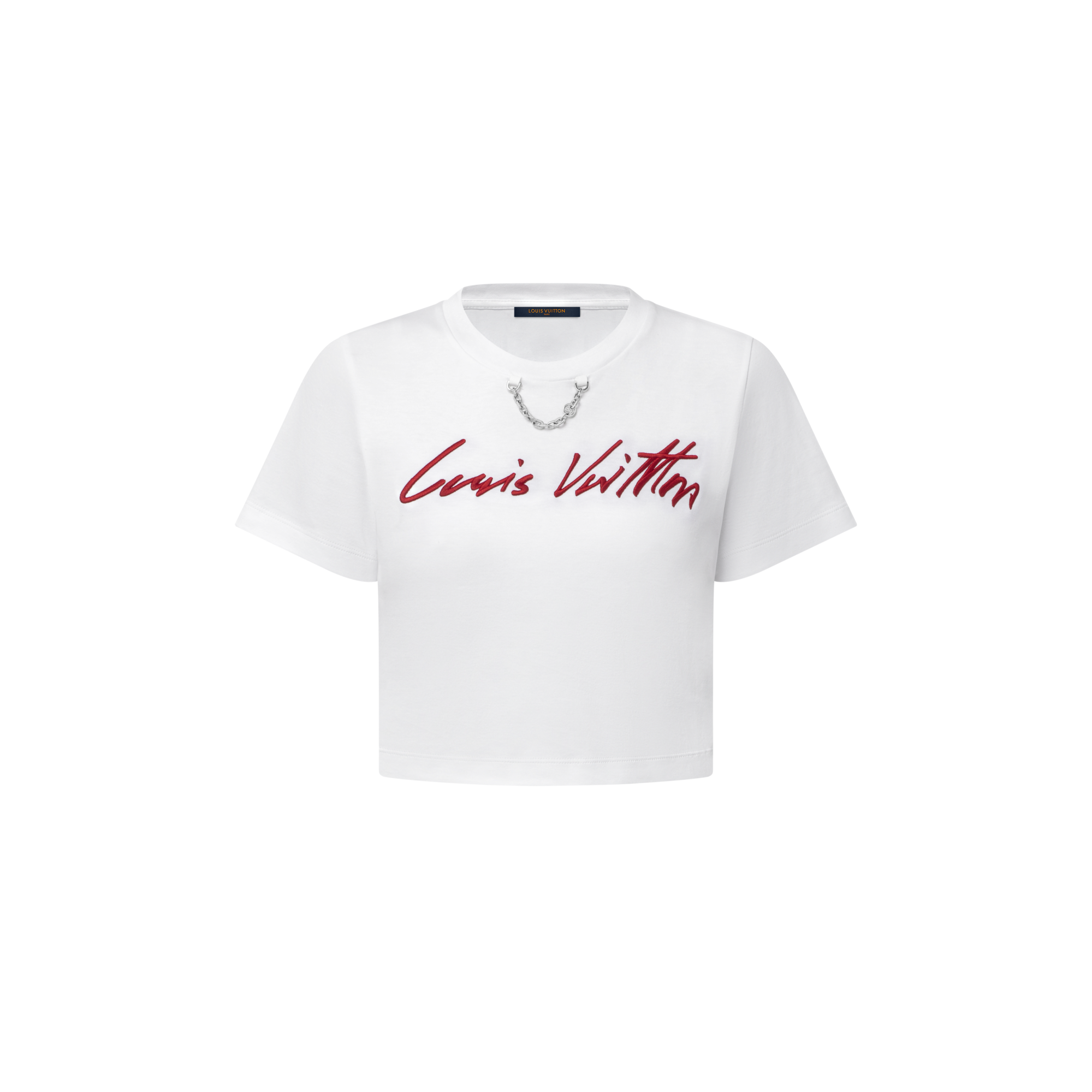 Cursive Signature Crop Top   in Women