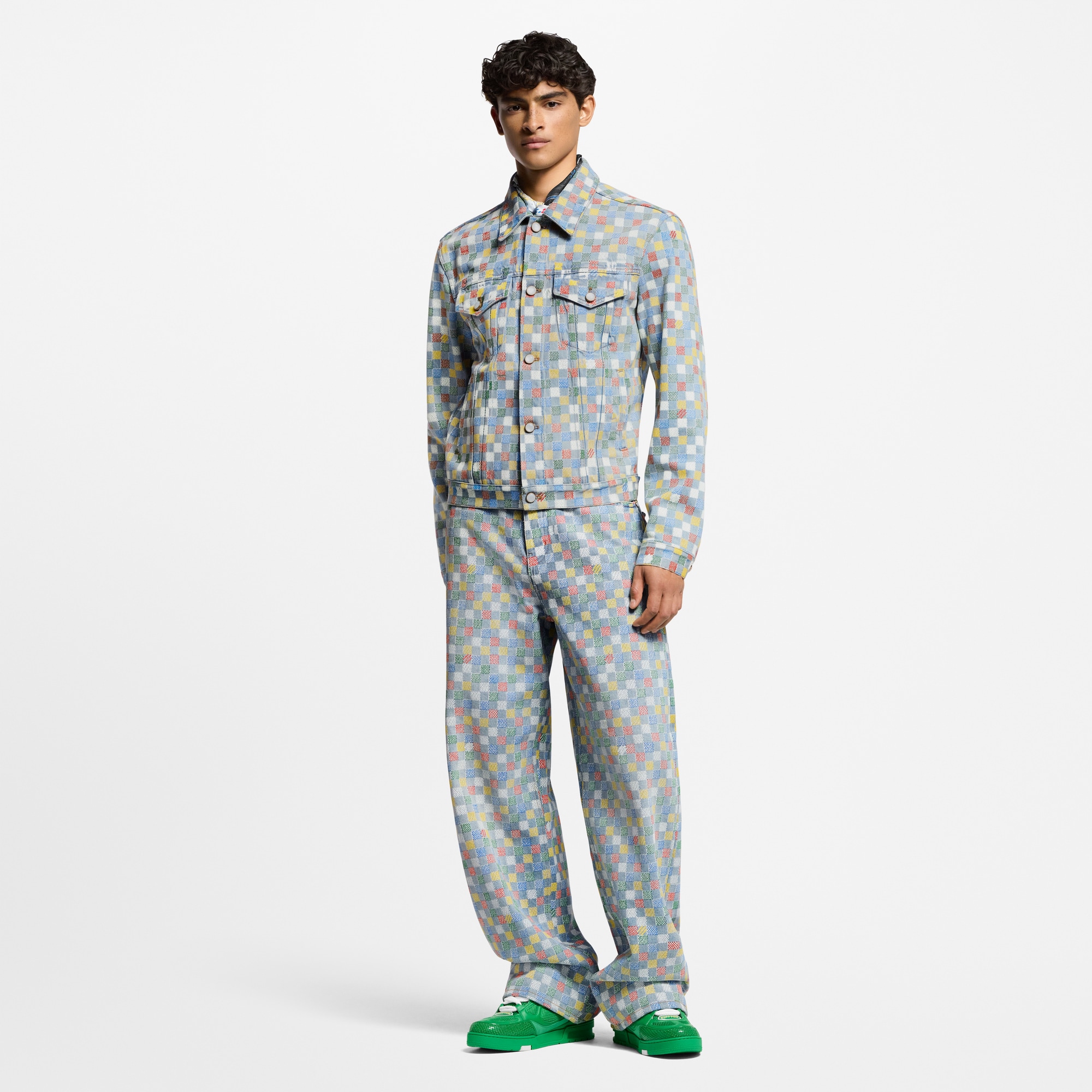 Damier Denim Trucker Jacket  in Men