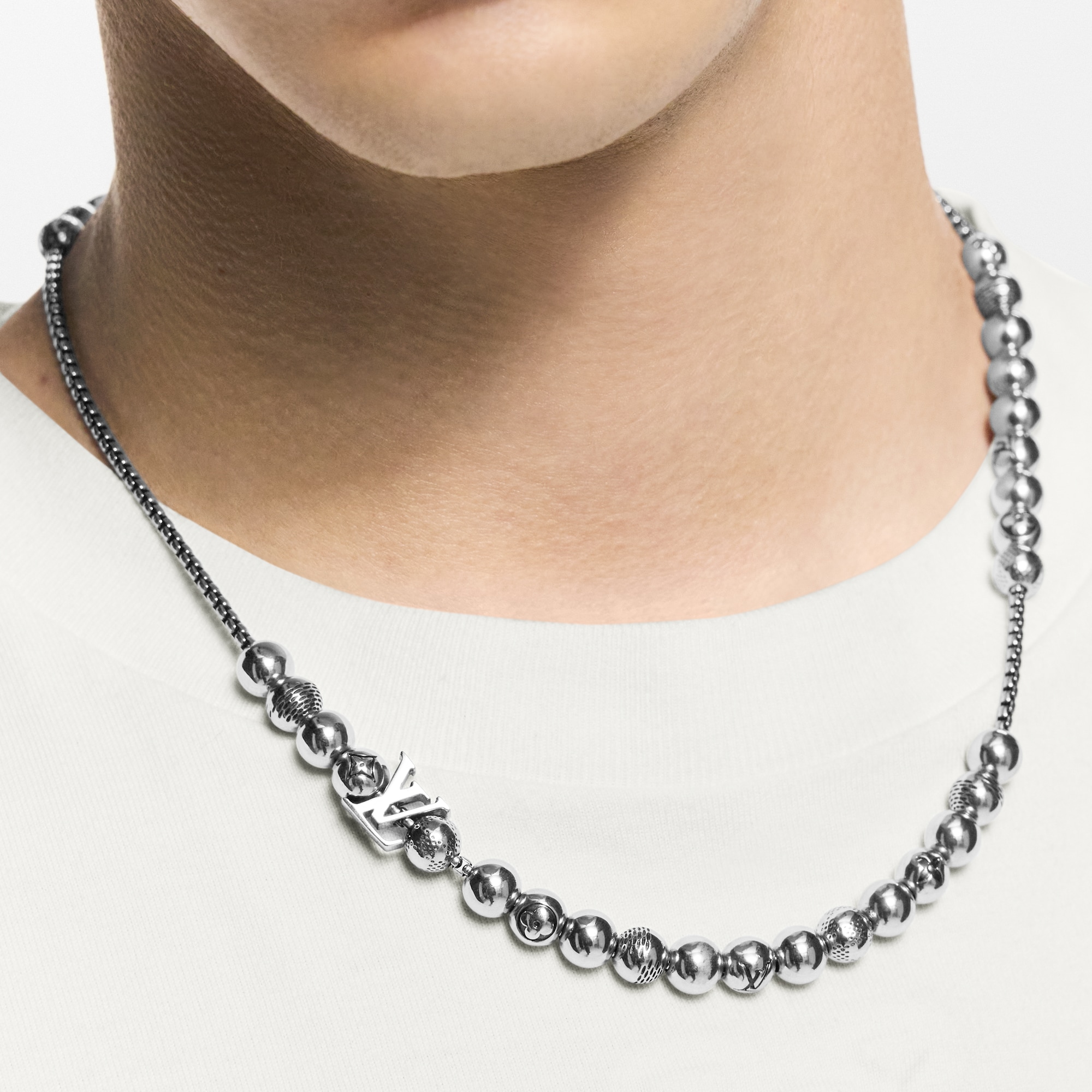 Damier Staples Ball Necklace
 . in Men