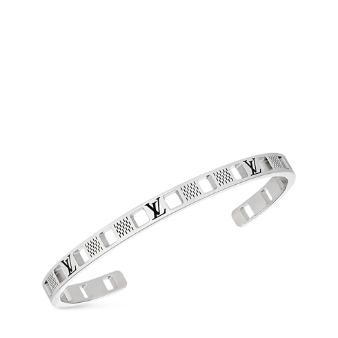 Damier Staples Cut Out Cuff . in Men's Fashion Jewellery Bracelets collections by Louis Vuitton (Product zoom)