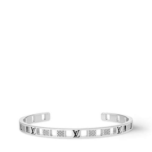 Damier Staples Cut Out Cuff . in Men's Fashion Jewellery Bracelets collections by Louis Vuitton (Product zoom)