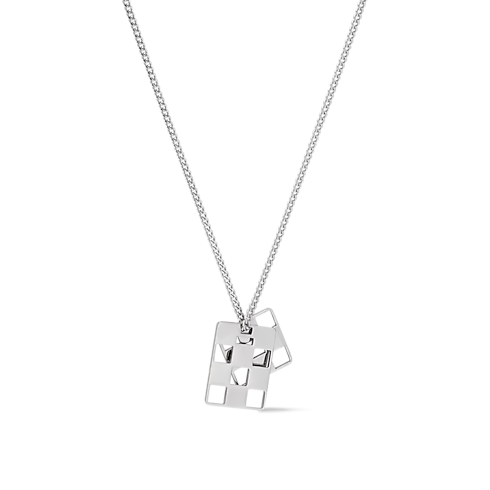 Damier Staples Cut Out Pendant . in Men's Fashion Jewellery Necklaces collections by Louis Vuitton (Product zoom)