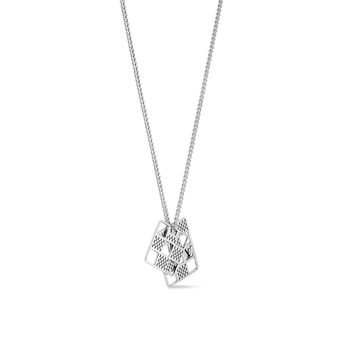 Damier Staples Cut Out Pendant . in Men's Fashion Jewellery Necklaces collections by Louis Vuitton (Product zoom)