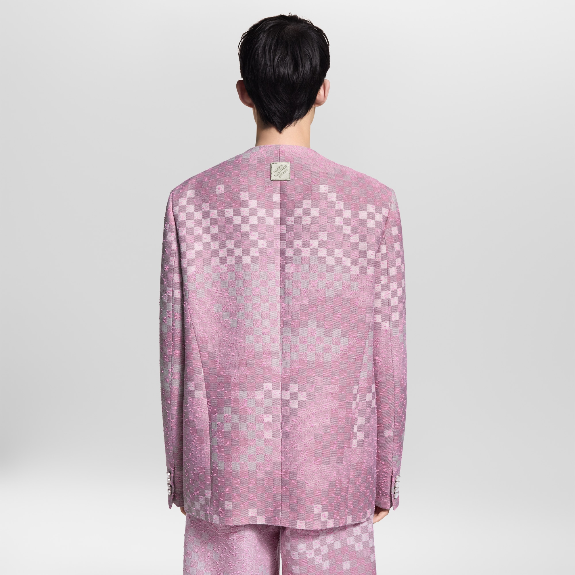 Damoflage Collarless Tweed Jacket  in Men