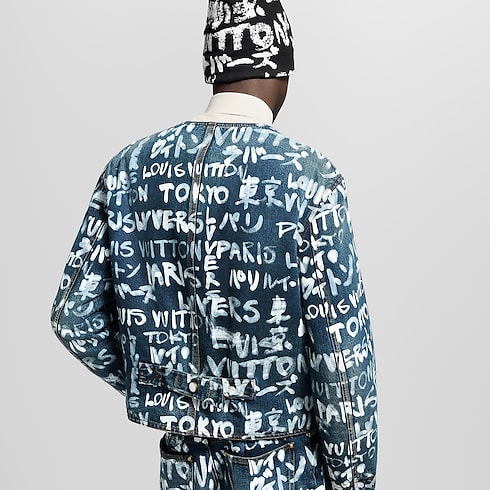 Denim Collarless Jacket in Men's Ready-to-Wear Blazers and Jackets collections by Louis Vuitton (Product zoom)