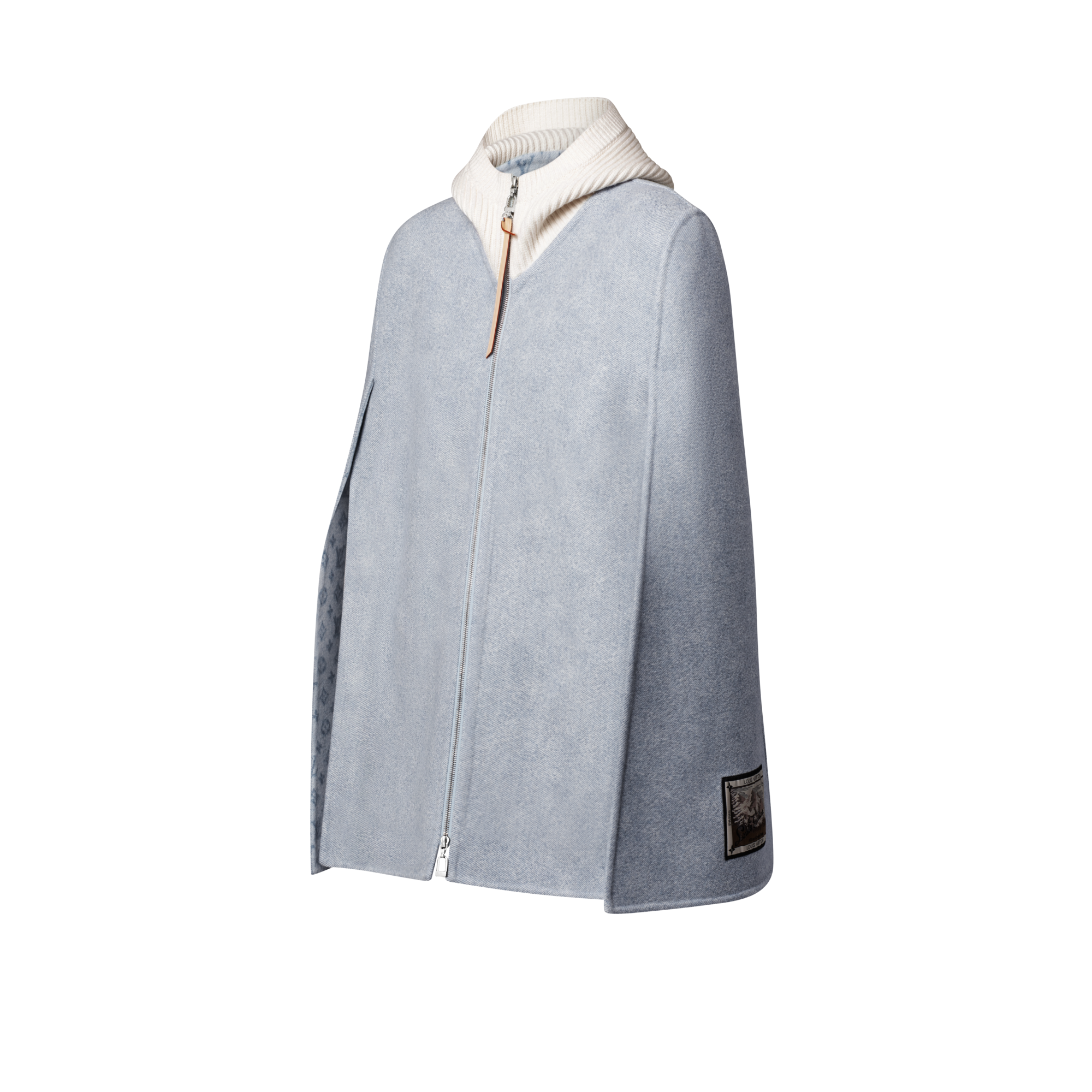 Denim-Effect Double Face Cape  in Women