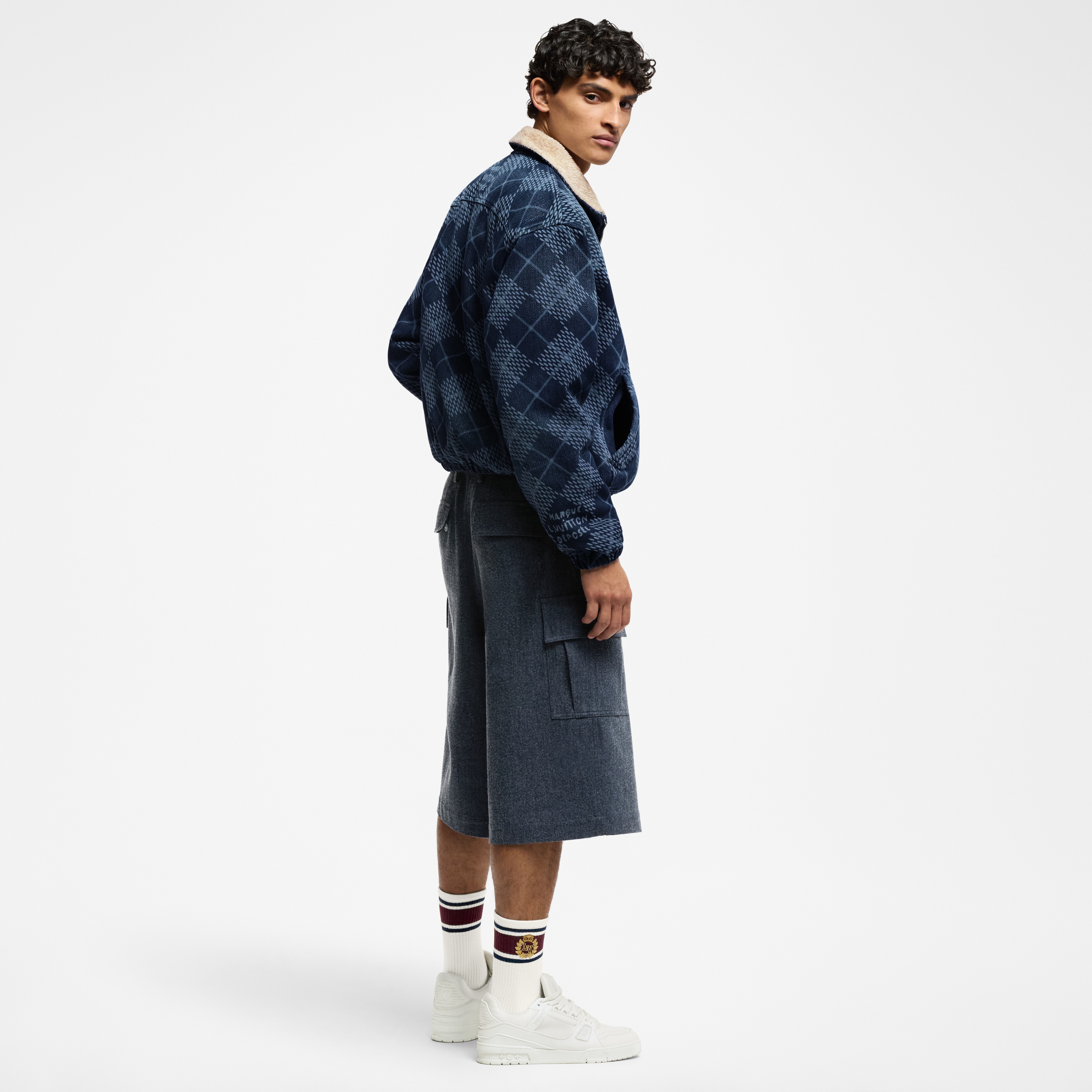 Denim Fleece Blouson  in Men