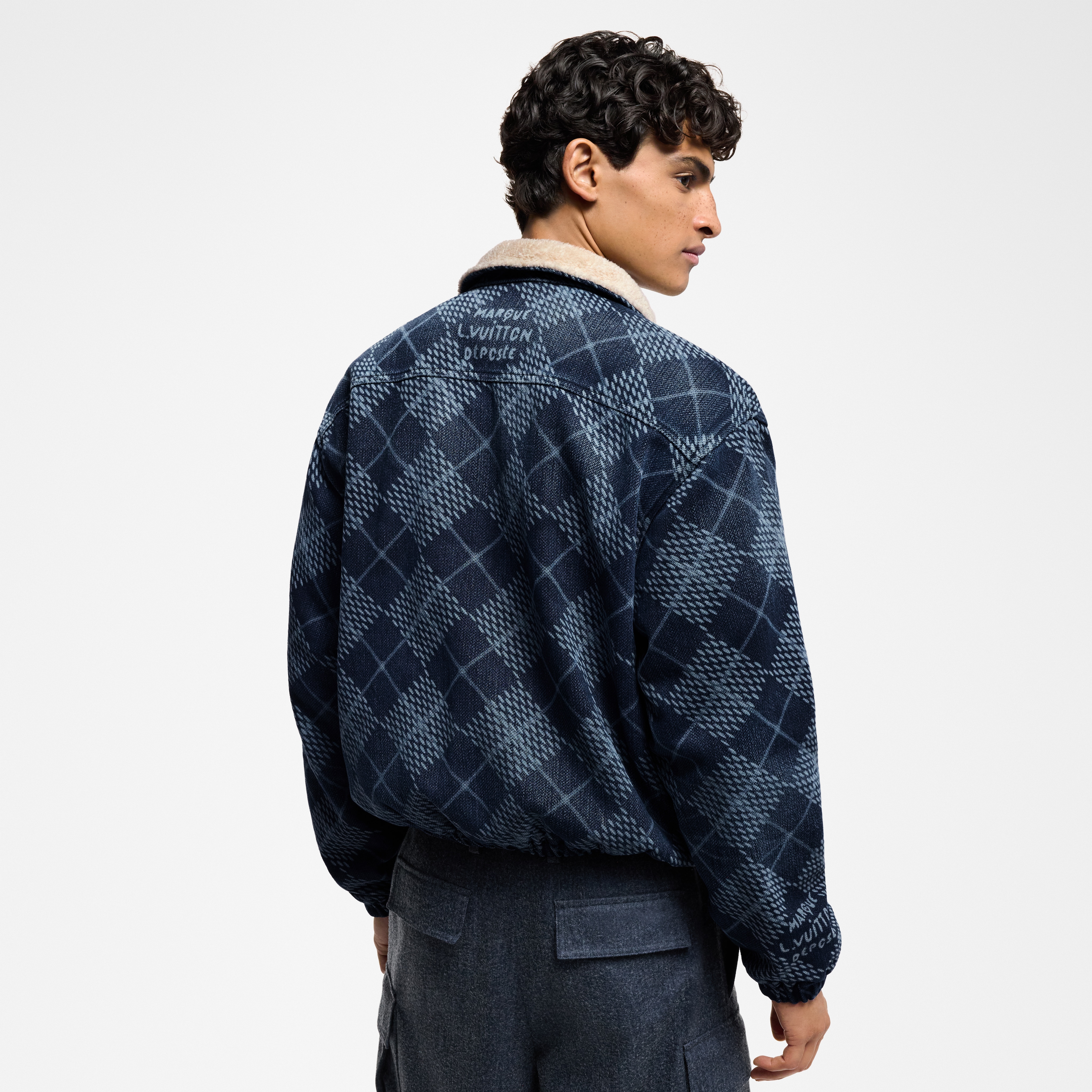 Denim Fleece Blouson  in Men