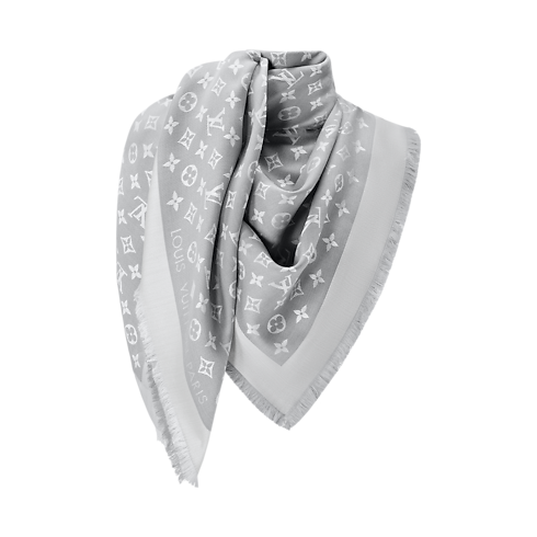 Denim Monogram Shawl . in Women's Accessories Shawls and Stoles collections by Louis Vuitton (Product zoom)