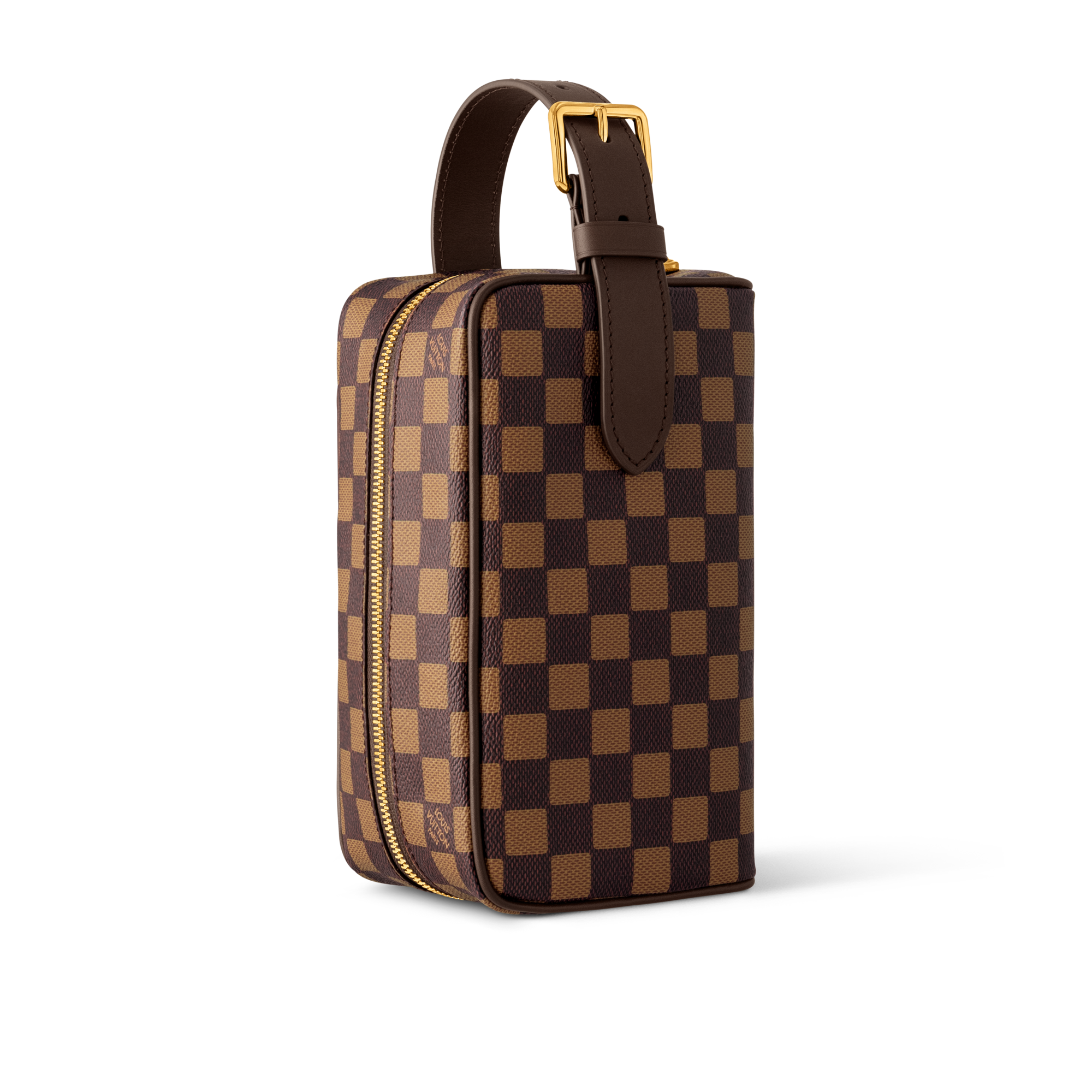 Dopp Kit Damier Ebène Canvas in Men