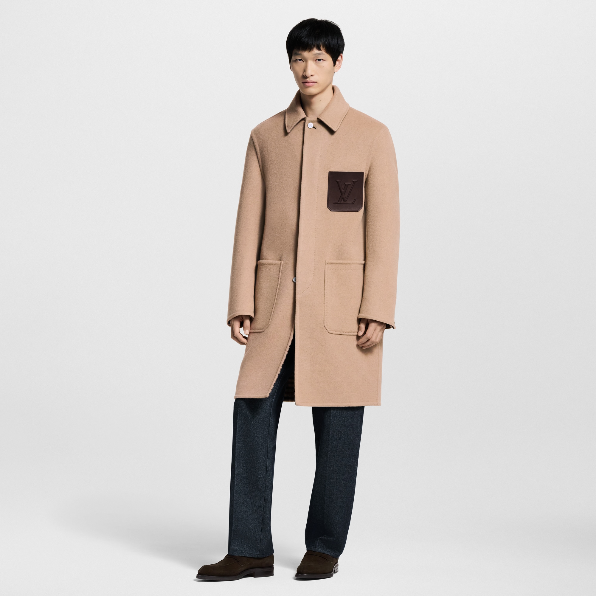 Double Face Car Coat With Signature Pocket  in Men
