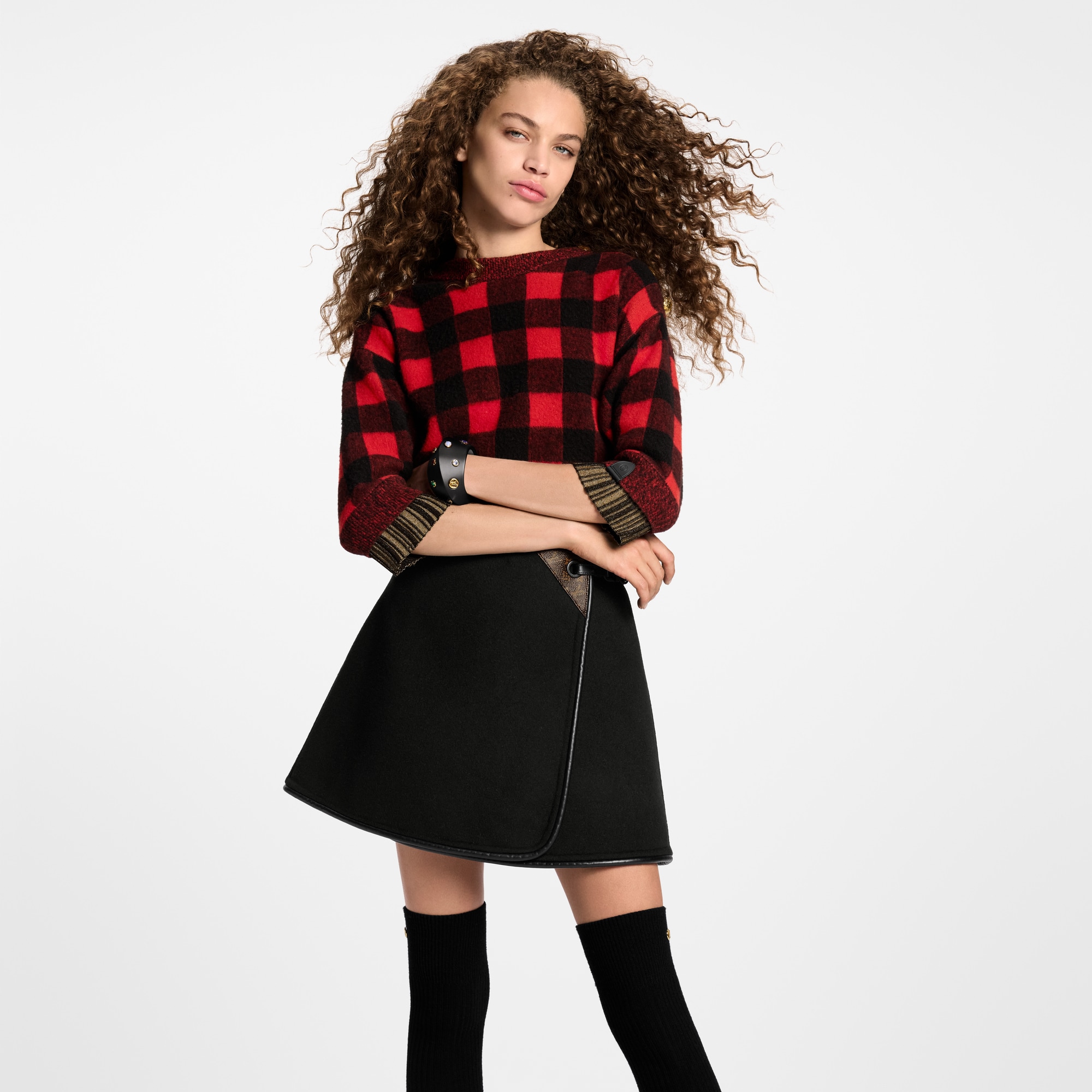 Double Face Mini Wrap Skirt  in Women