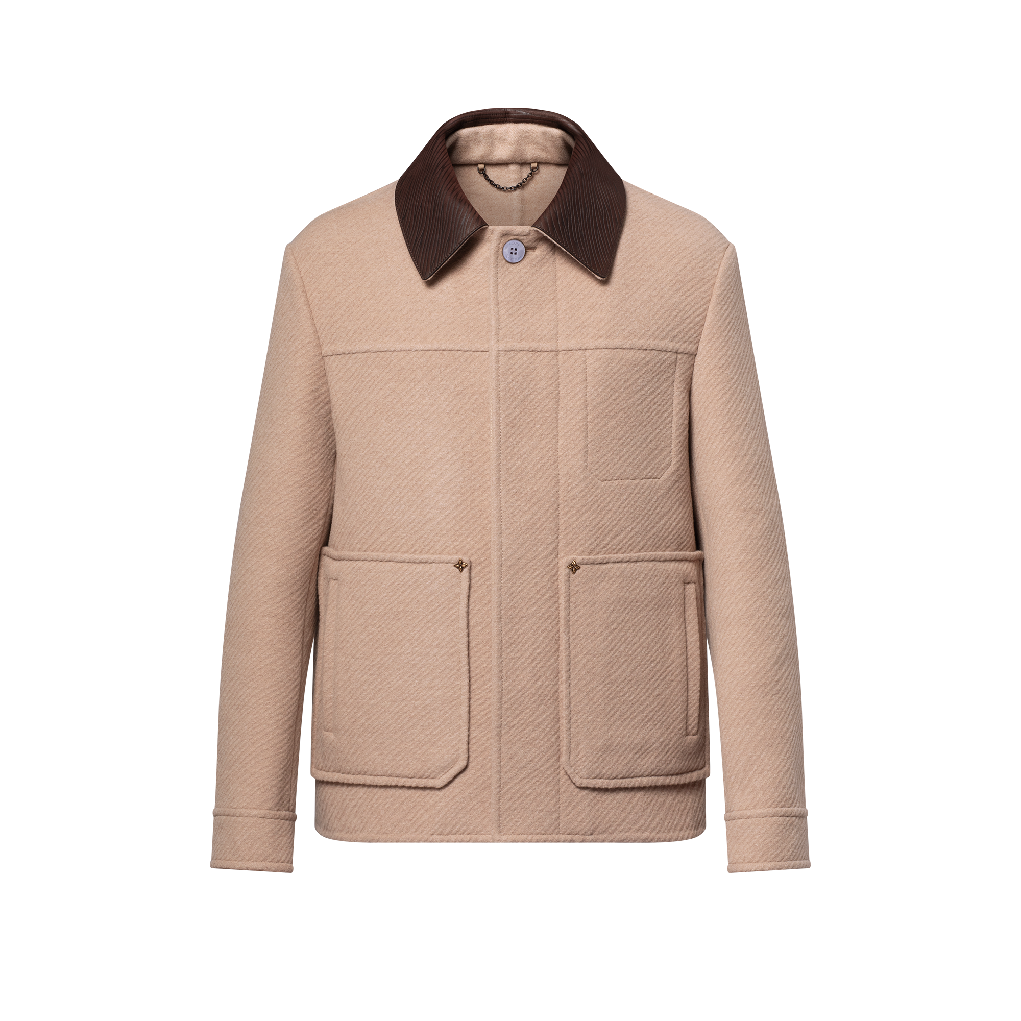 Double Face Silk And Wool-Blend Chic Workwear Blouson  in Men