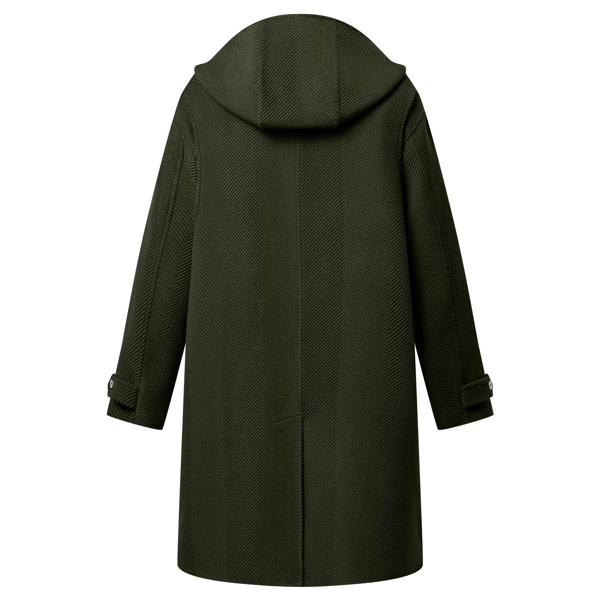 Double Face Wool-Silk Blend Coat  in Men