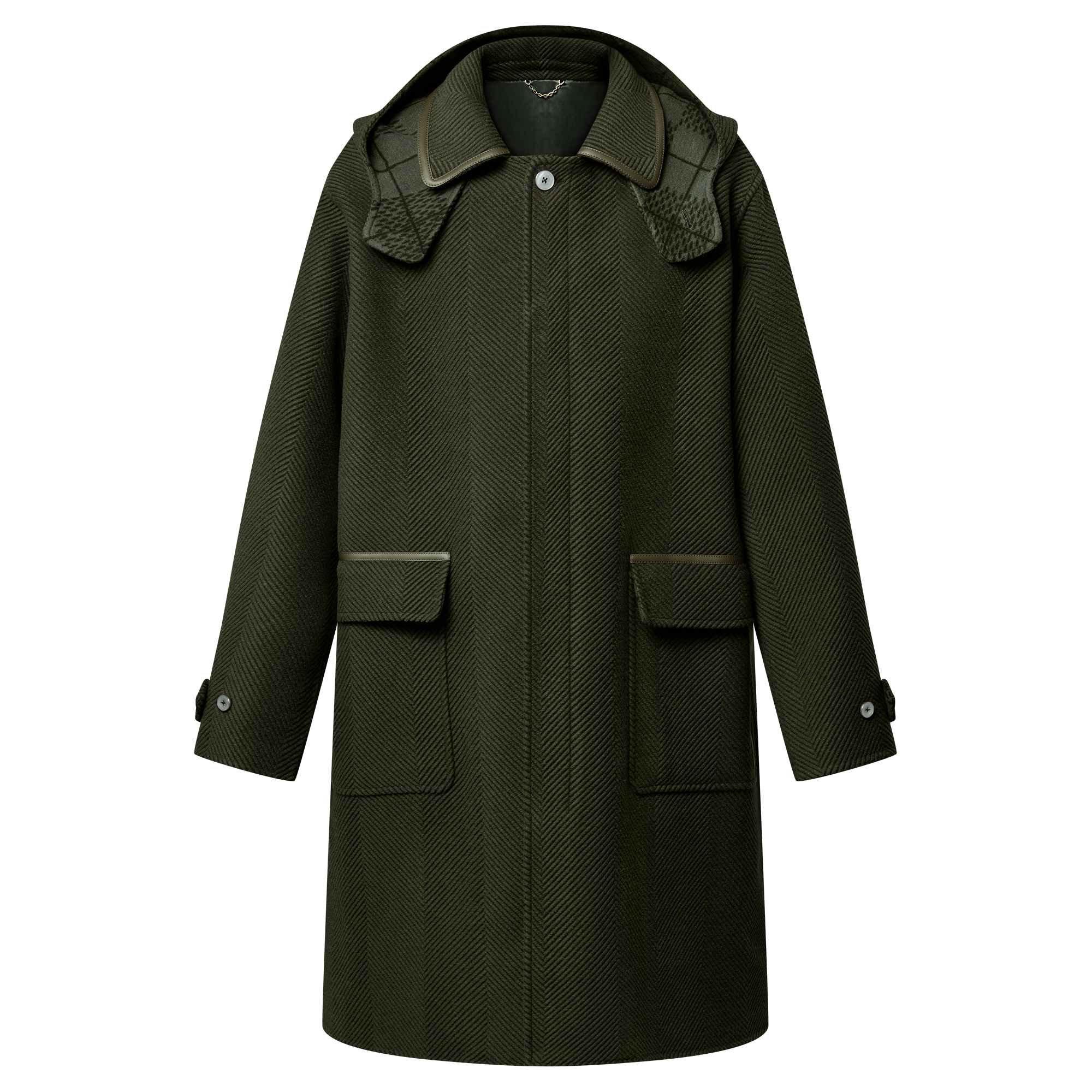 Double Face Wool-Silk Blend Coat  in Men