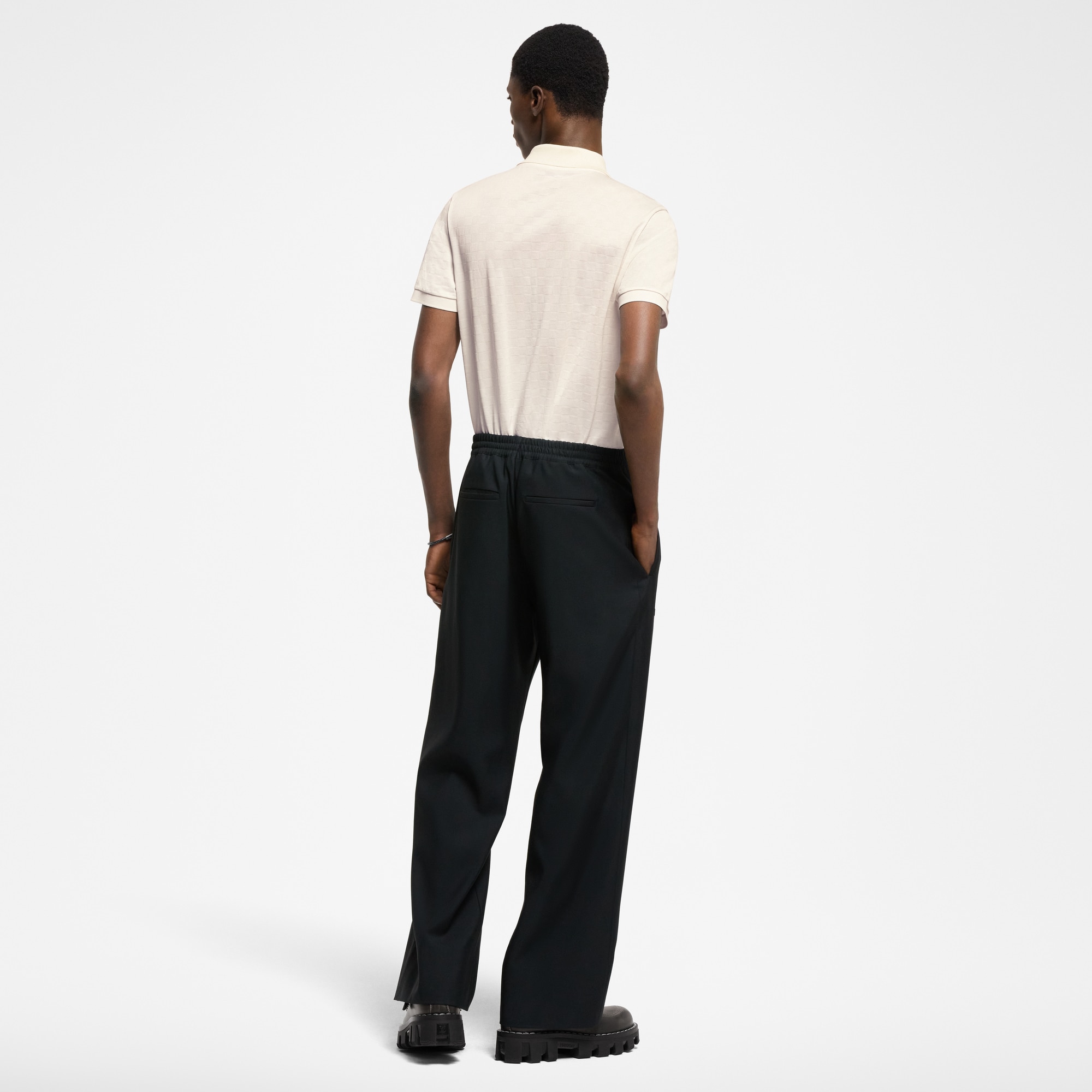 Drawstring Wool Pants  in Men