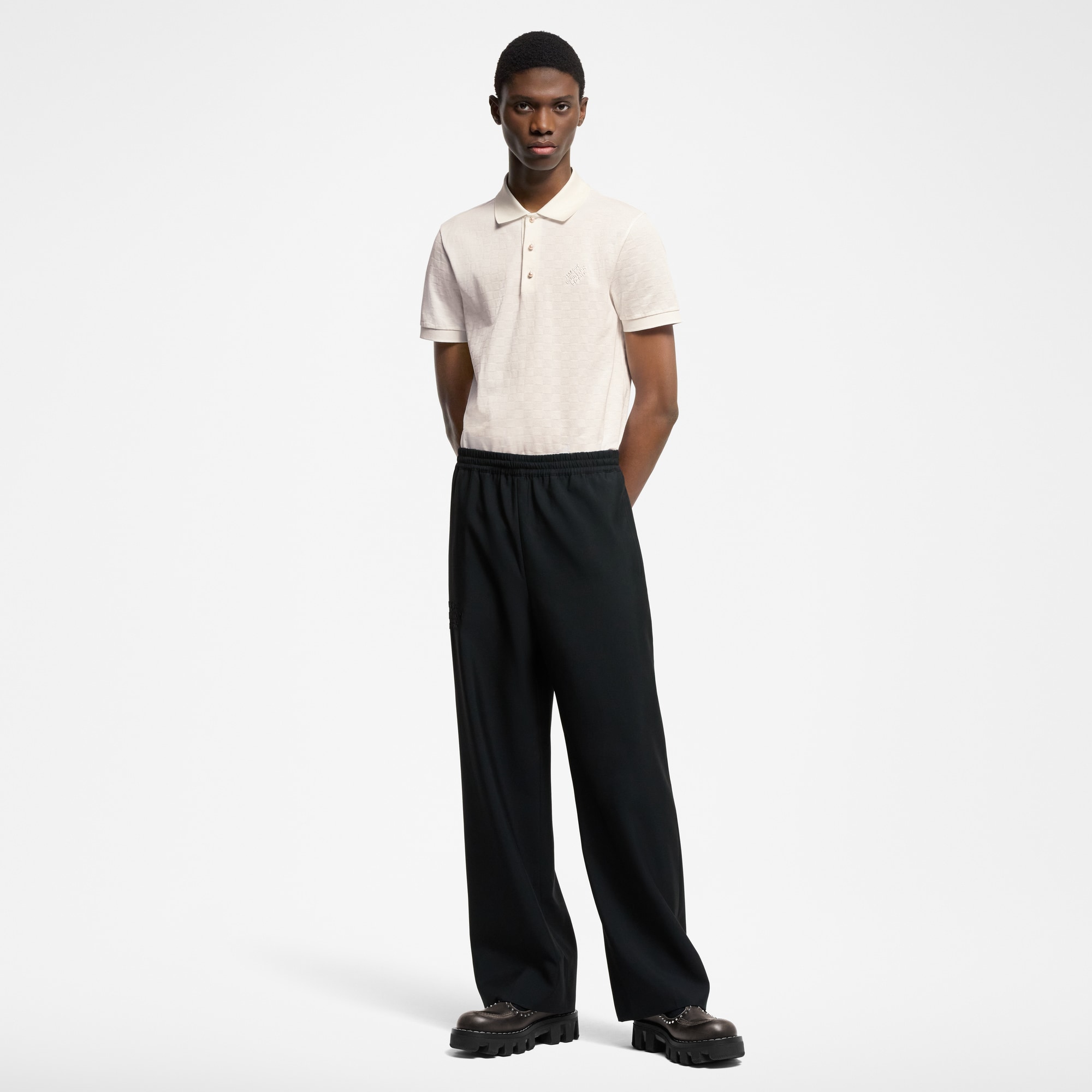 Drawstring Wool Pants  in Men