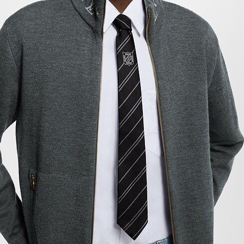 Ecu Stripes Tie . in Men's Accessories Ties and Pocket Squares collections by Louis Vuitton (Product zoom)