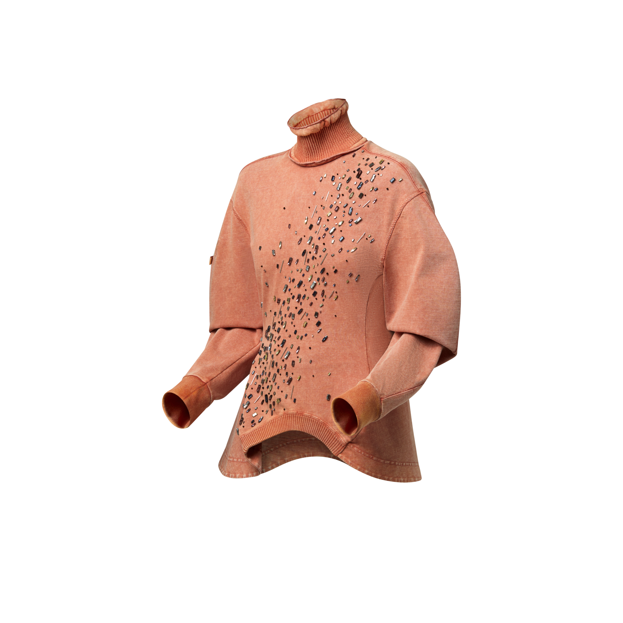 Emb L/S Highneck Top  in Women