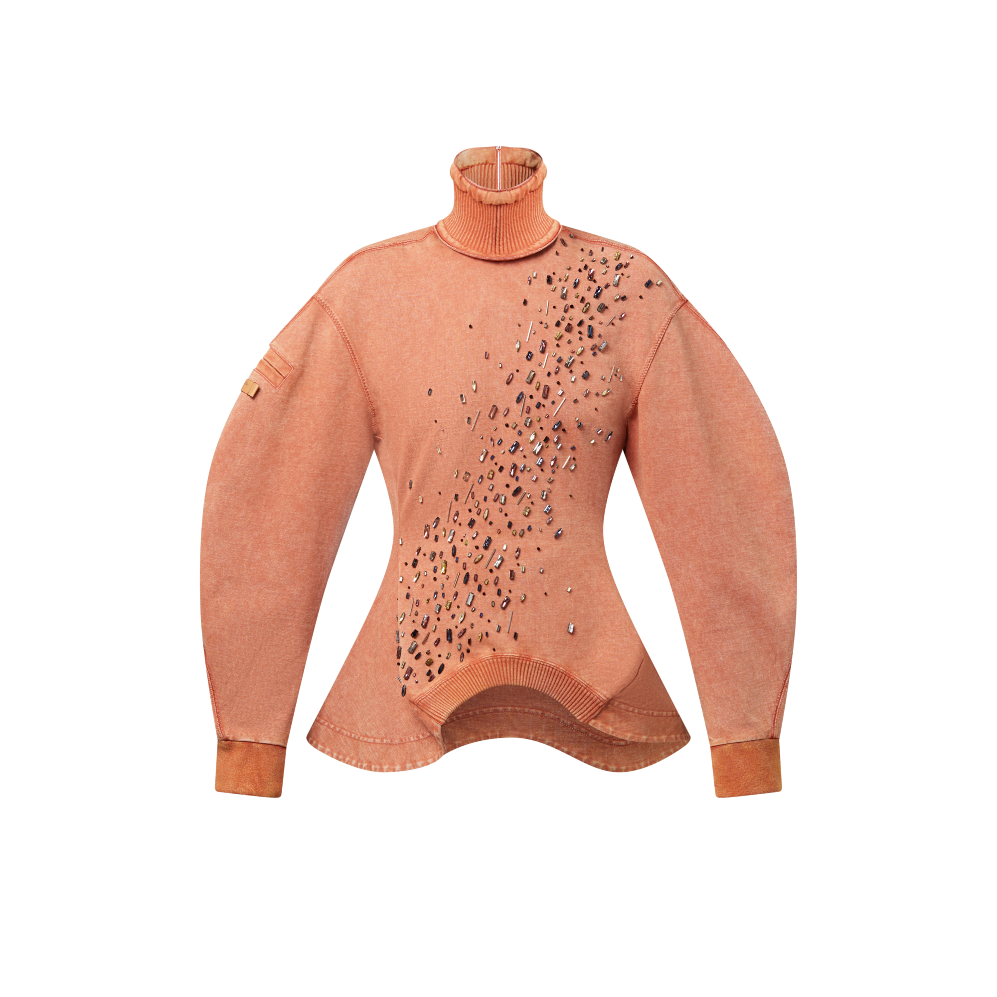 Emb L/S Highneck Top  in Women